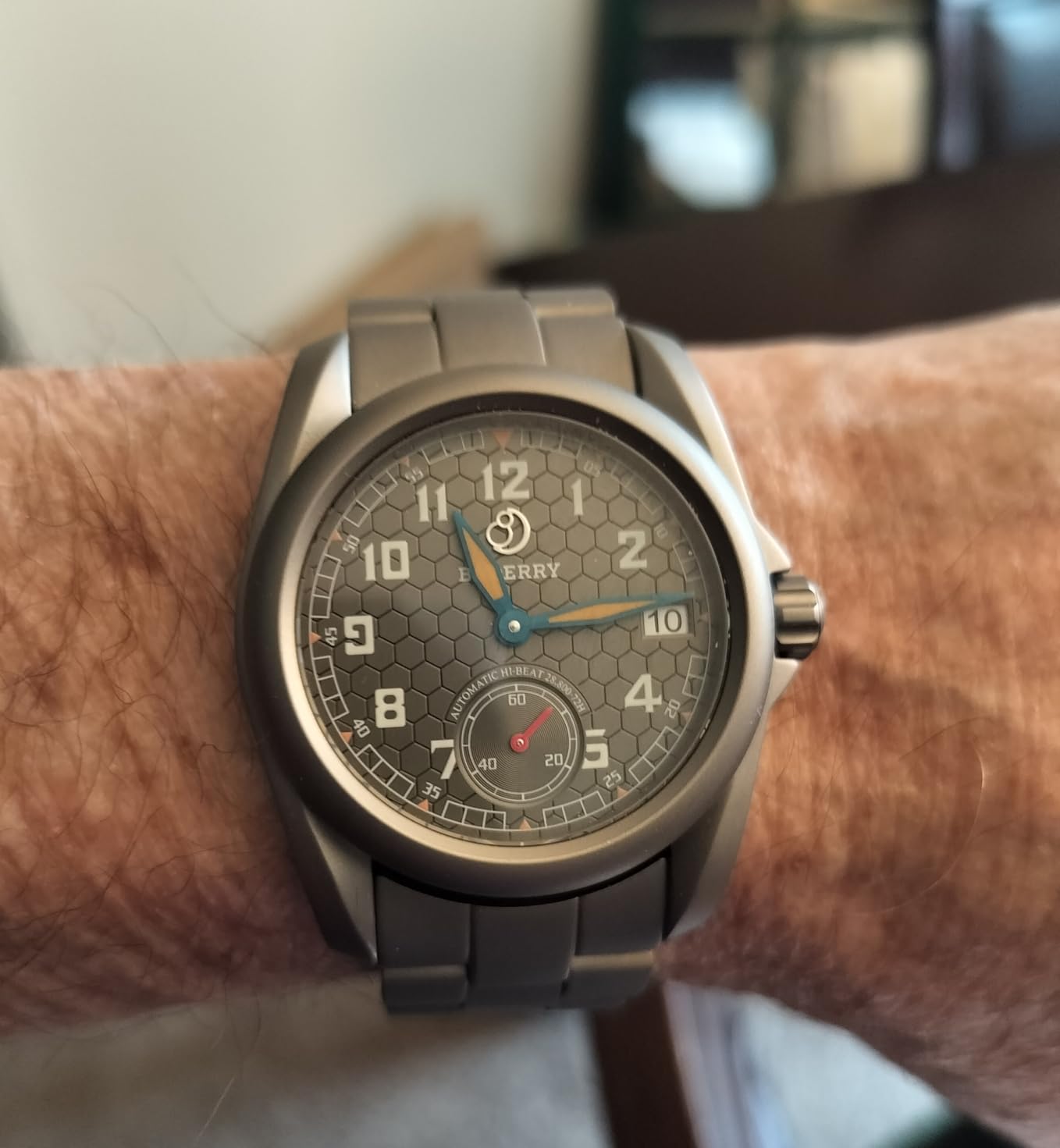 BODERRY Automatic Watch for Men, Full Titanium Field Watch, 72HR Power Reserve, 100M Waterproof, Sapphire Crystal, Luminous Hands - Voyager S72 customer photo 1