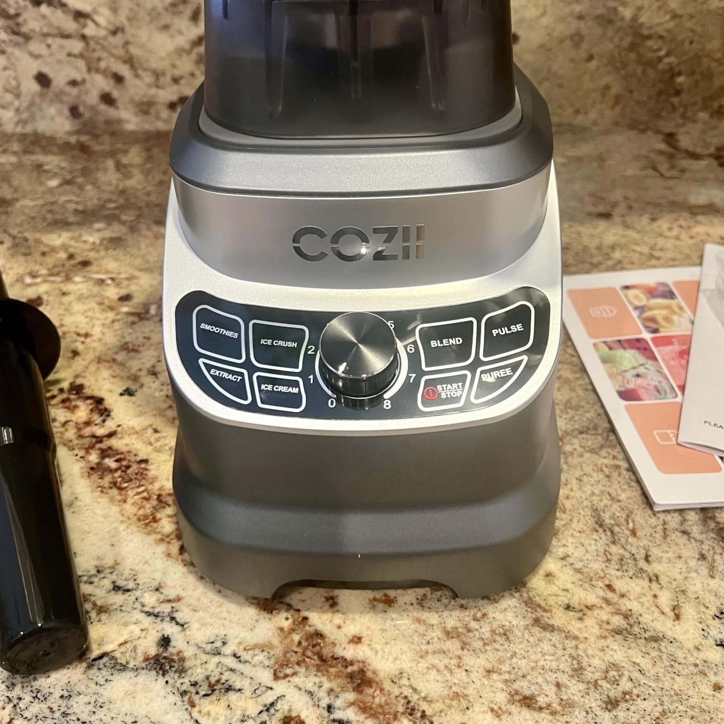COZII Professional Blender 2000W, 64oz Countertop Smoothie Blender-21oz Cup, 7 Presets Blenders for Kitchen, Smoothies/Ice Crush/Frozen Drinks/Dips/Nut Butter, 8 Speeds, Dishwasher Safe -Black customer photo 2