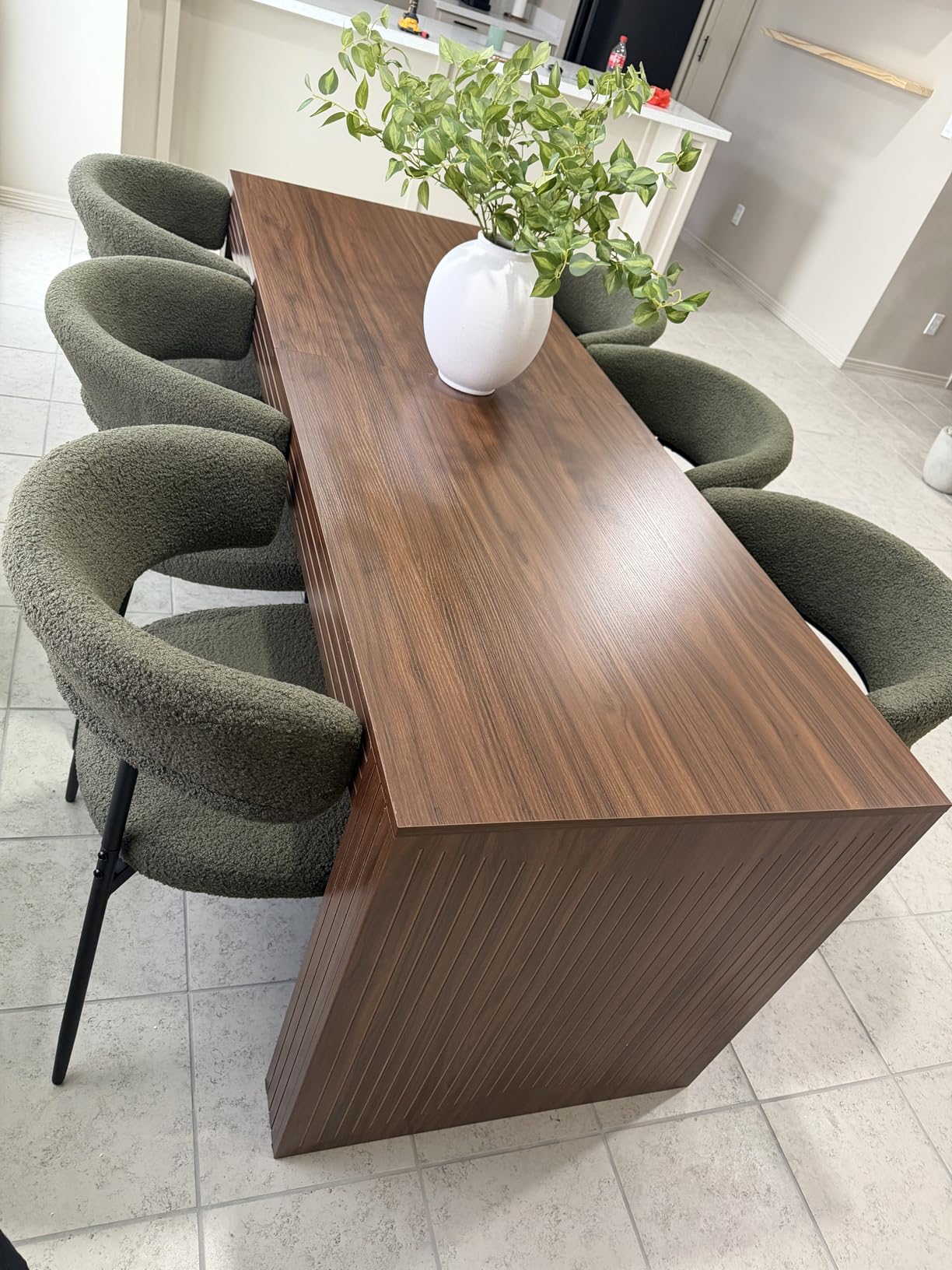 Tribesigns 79-Inch Extra Long Desk, Two Person Double Desk for Home Office, Wooden Long Computer Desk Writing Table for Office, Natural Oak customer photo 1