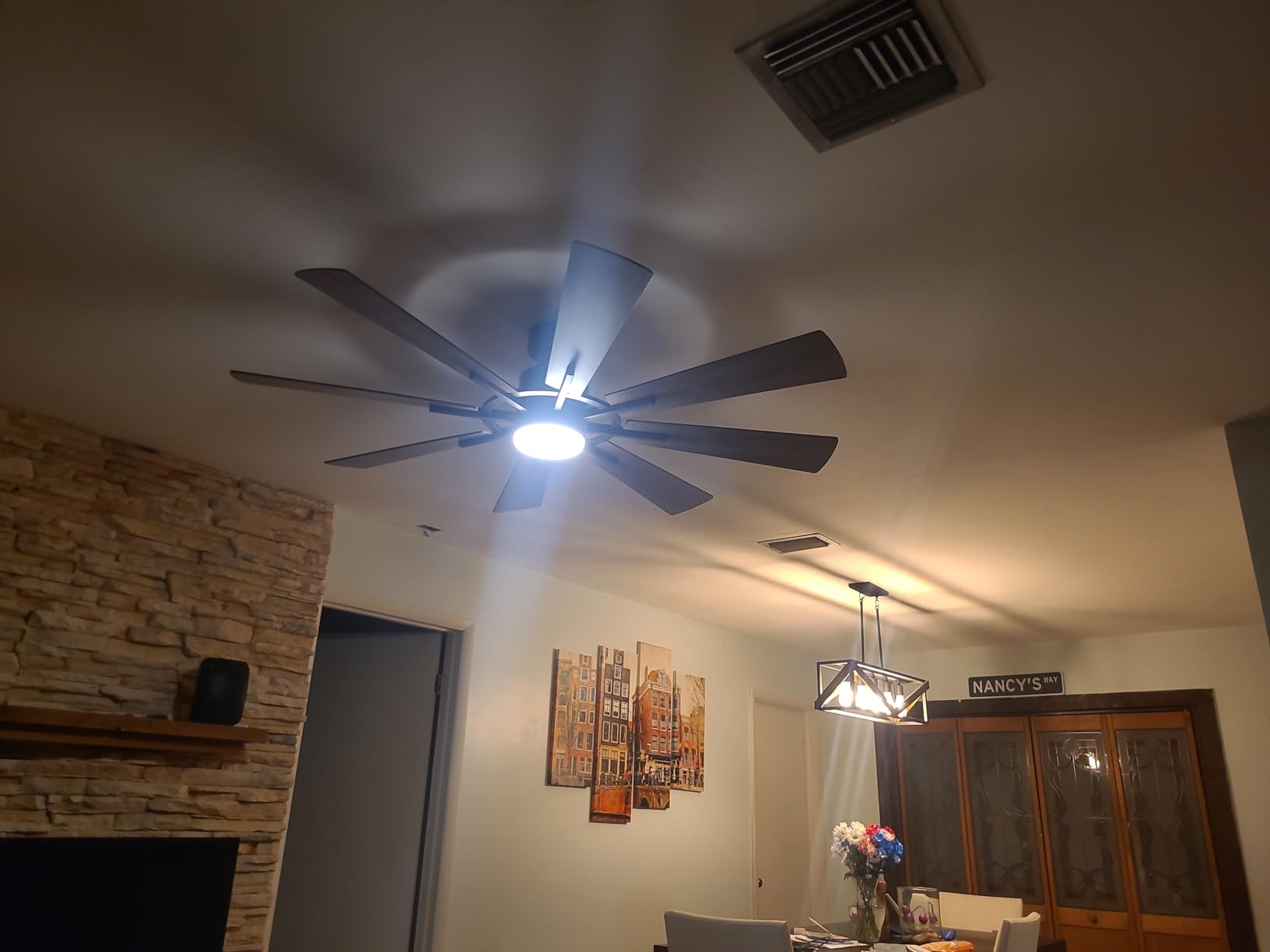 120 Inch Ceiling Fans Without Lights, Large Industrial HVLS Fan, 36000 CFM | 6-Speed Reversible DC Motor with Remote, 6 Aluminum Blades for Commercial Shop, Garage, Barn, Patio, Covered Outdoor Spaces customer photo 2