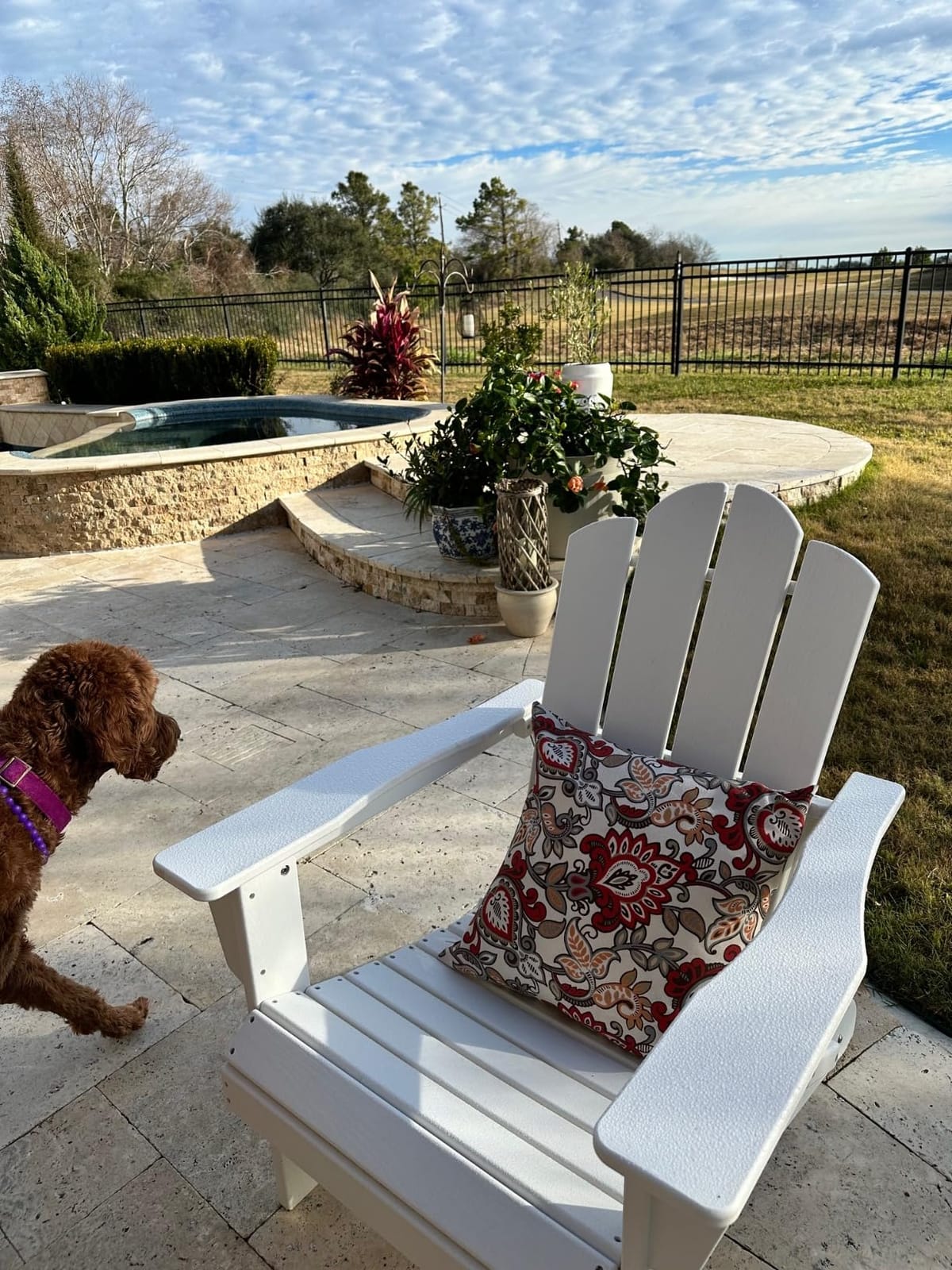 KINGYES Folding Adirondack Chair Set of 2, HDPE All-Weather Patio Chairs with Cup Holder, Navy customer photo 2