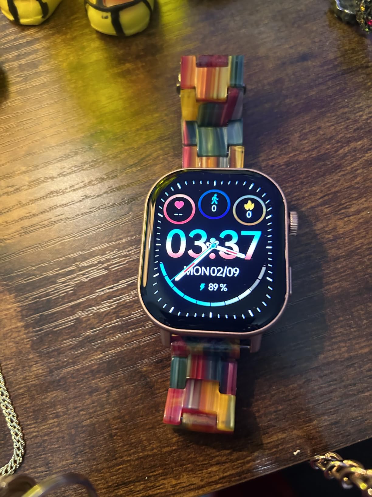 2026 Distance & Pace GPS Running Watch for Runners - Call & Text, AMOLED Large Screen, 50m Waterproof Swimming, Calorie & Step Counter, 2 Bands, Long Battery, for Seniors Men Women(Gold) customer photo 2
