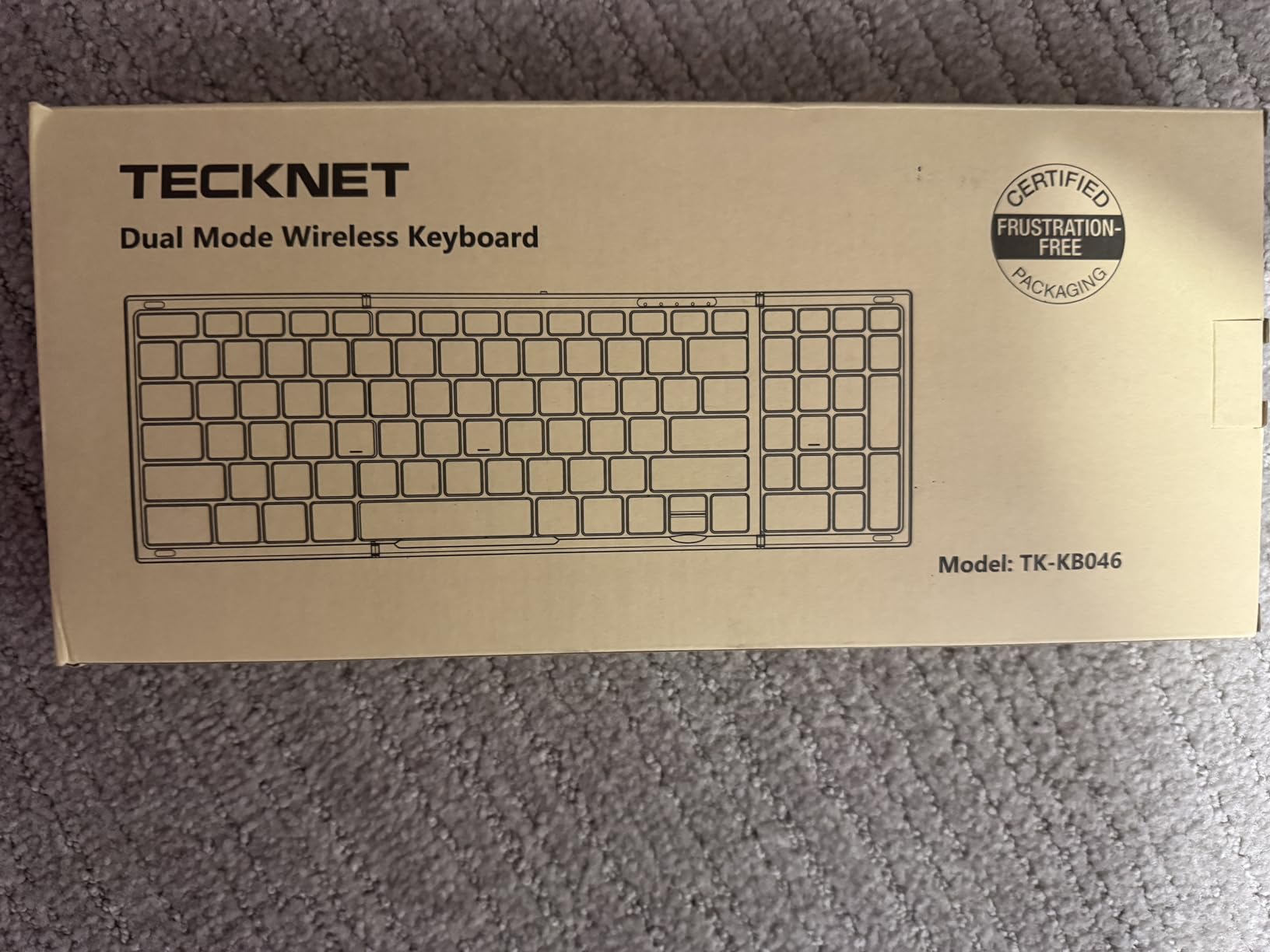 TECKNET Wireless Foldable Bluetooth Keyboard, Rechargeable Portable Keyboards for Travel with Number Pad, Full-Size Connect Up to 3 Devices for iPad Tablet Smartphone Laptop PC Windows iOS Android customer photo 1