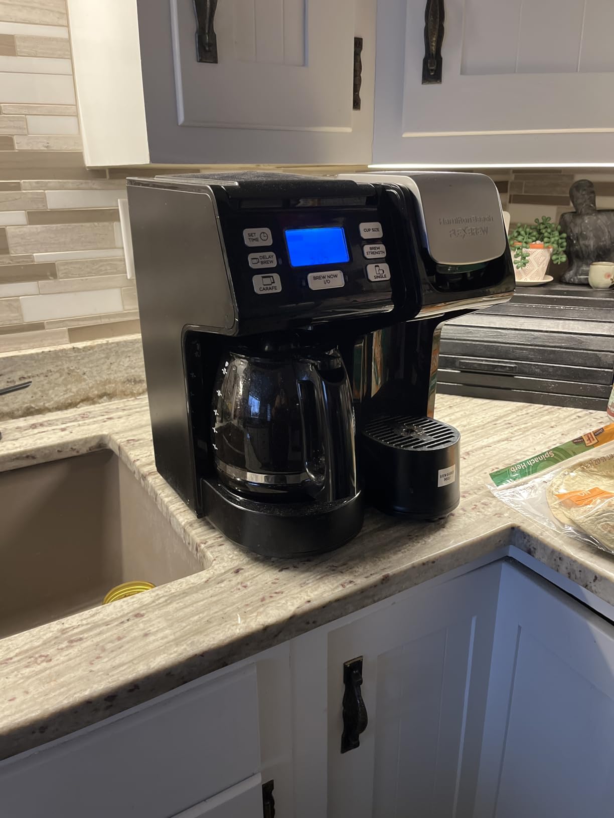 Hamilton Beach FlexBrew Trio 2-Way Drip & Single Serve Coffee Maker | Single Serve Coffee Maker & 12 Cup Coffee Maker | Compatible With K-Cups, Pods or Grounds | Fast Brewing | Black | 49902JN customer photo 1