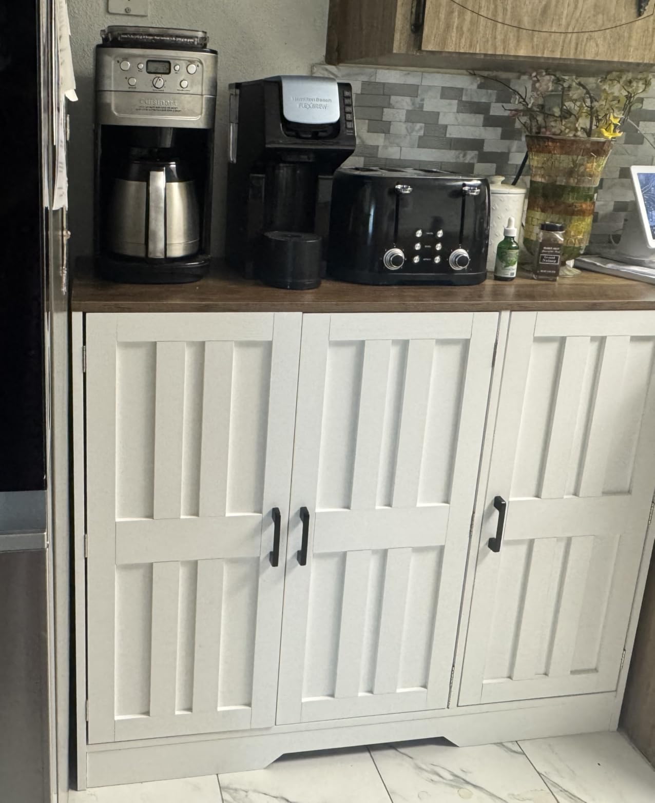 Modern Farmhouse Buffet Cabinet with Storage, 85
