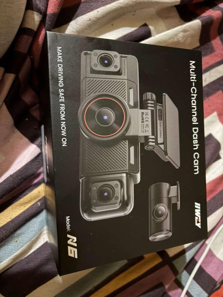 IIWEY N6 360° Dash Cam 4 Channel, 5.8G WiFi-6 (up to 20MB/s) with App, Free 128GB Card, FHD Front & Rear Inside Dash Cam for Car, 8 IR Lights Night Vision, GPS, 24/7 Parking Mode, G-Sensor customer photo 1