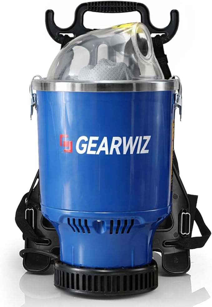 Gearwiz Backpack Vacuum Cleaner - 1000W Shoulder Vacuum with 25KPA Suction, Bagged or Bagless Use, Adjustable Harness, Double Filtration, Washable Dust Bag & Tools for Home, Office, Stairs & Cars customer photo 1