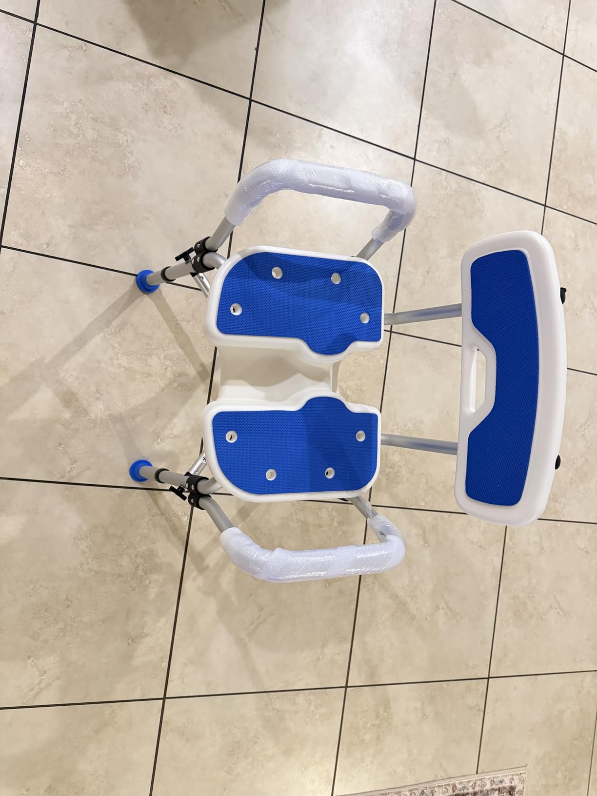 Heavy Duty Shower Chair for Inside Shower FSA/HSA Eligible, 500LBS Shower Chair with Arms & Back, Padded Bath Seat with U-Shaped Cutout, Anti-Slip Adjustable Bath Stool for Seniors, Handicap, Pregnant customer photo 1
