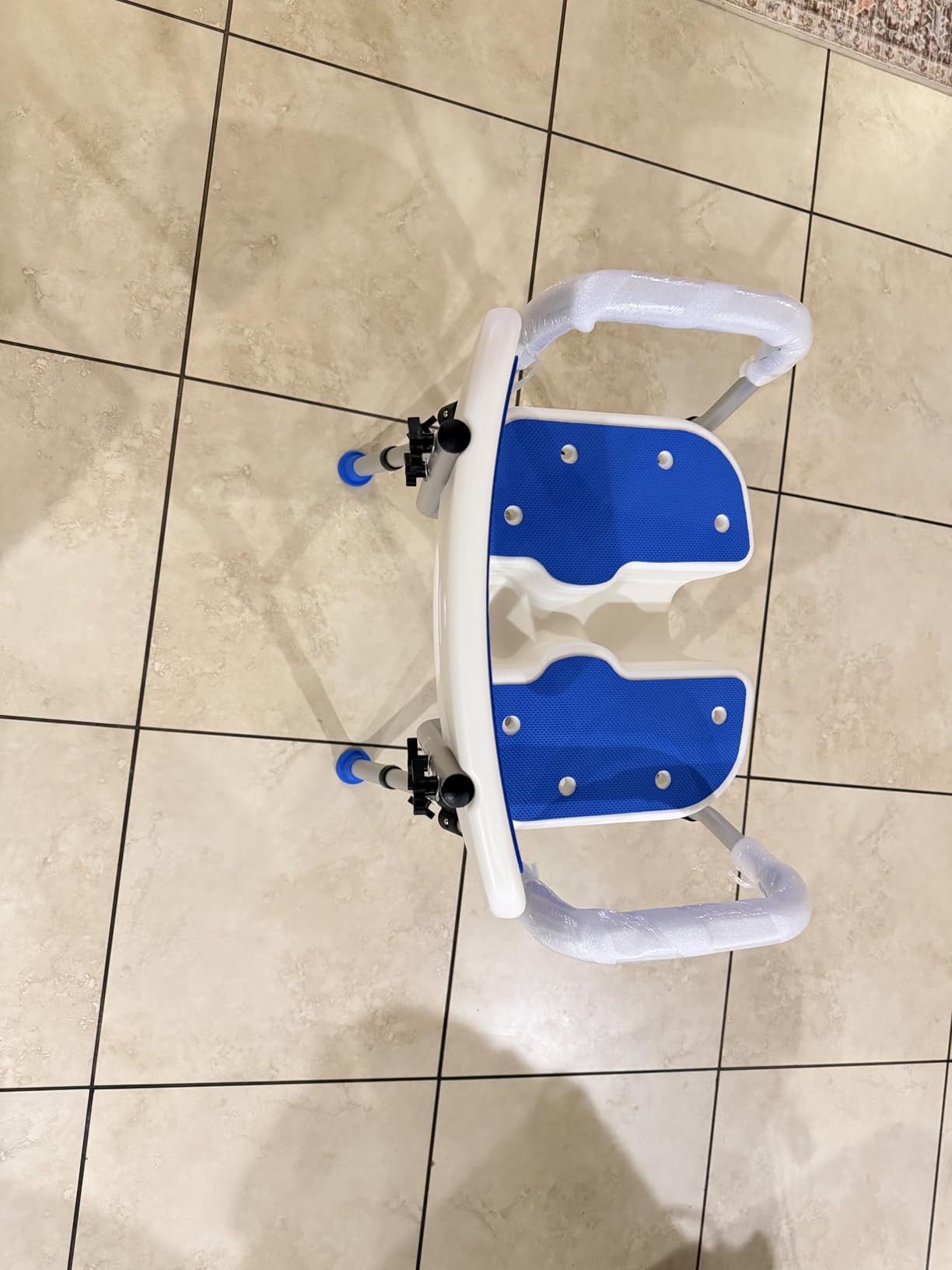 Heavy Duty Shower Chair for Inside Shower FSA/HSA Eligible, 500LBS Shower Chair with Arms & Back, Padded Bath Seat with U-Shaped Cutout, Anti-Slip Adjustable Bath Stool for Seniors, Handicap, Pregnant customer photo 2