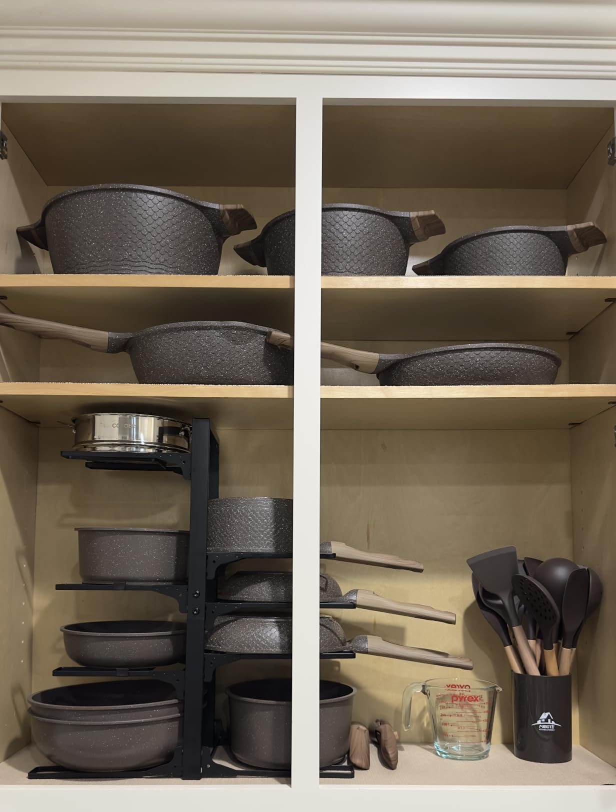 CAROTE 26pcs Nonstick Pots and Pans Set, Cookware Sets | Induction Kitchen Set, Durable, Innovative Surface Texture, Fit All Stovetops, Fast & Even Heating, with Stockpot & Steamer customer photo 2
