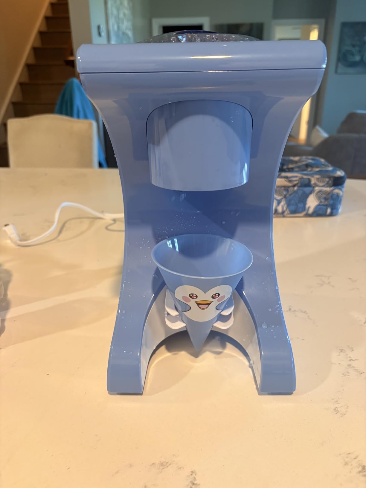 Penguin Snow Cone Machine for Kids - Countertop Electric Shaved Ice Machine | Turns regular cubes or crushed ice into instant snow cones & slushies customer photo 1