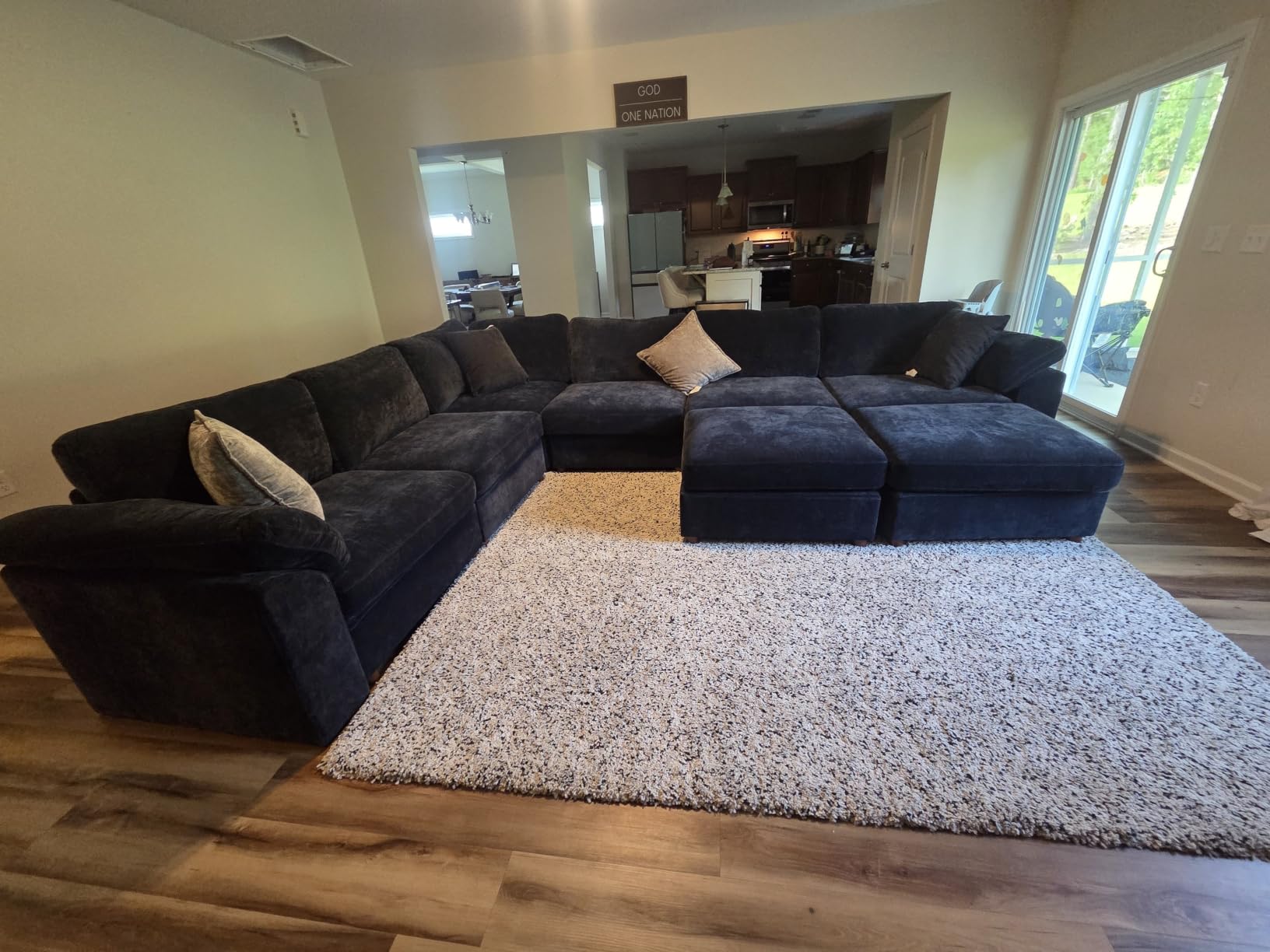 EASE MOOSE Oversized L Shape Sectional Modular Sofa, Wide Deep Seat Sectional Sofa, Comfortable Grey Cloud Modular Sofa customer photo 1