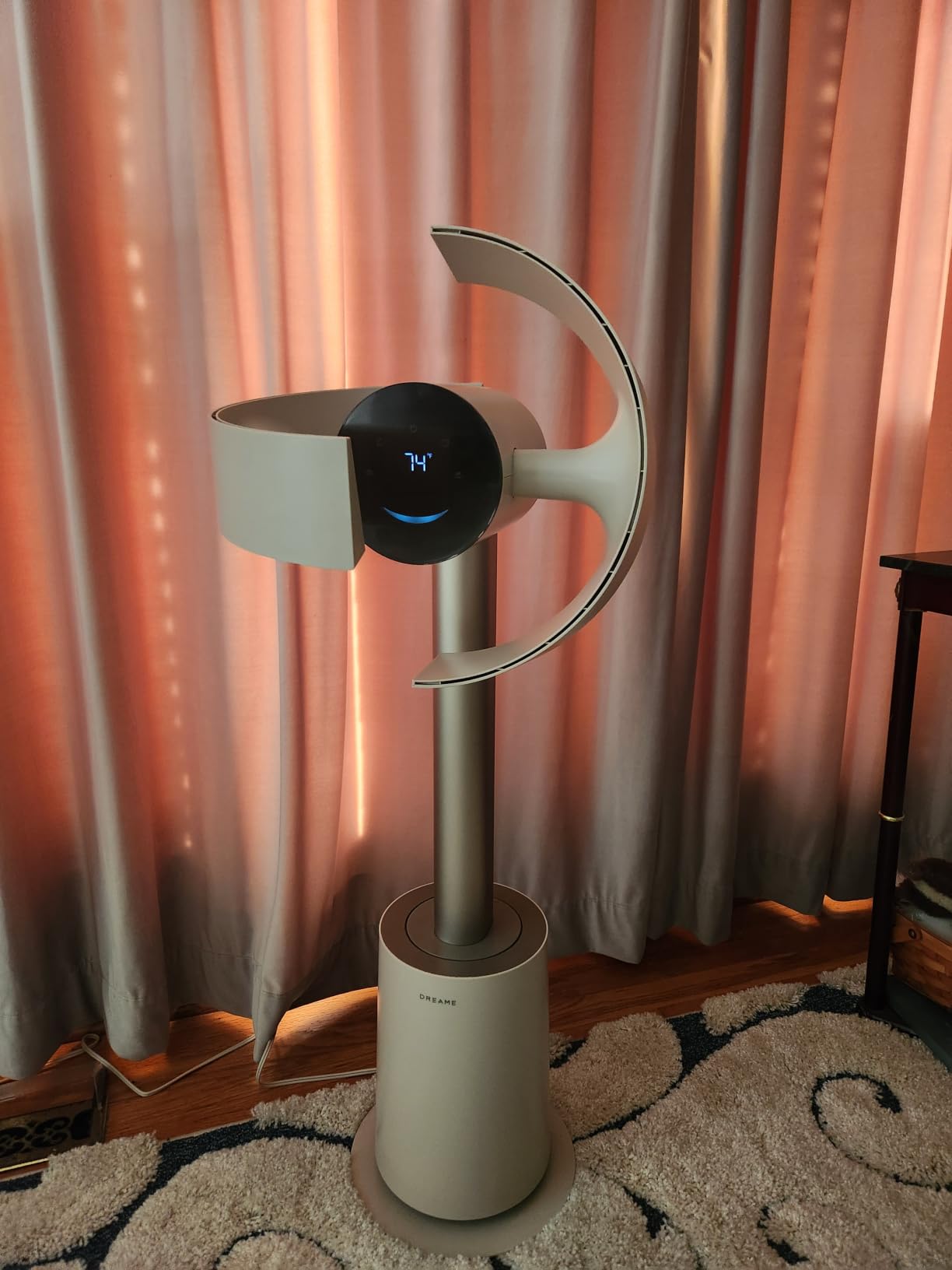 dreame Bladeless Tower Fan for Bedroom, Smart Standing Fan with 270° Spatial Airflow for Whole-Room Circulation, 59ft/s High Velocity, 10 Speeds 3 Modes, Temperature-Adaptive Airflow, MF10-Silver customer photo 1