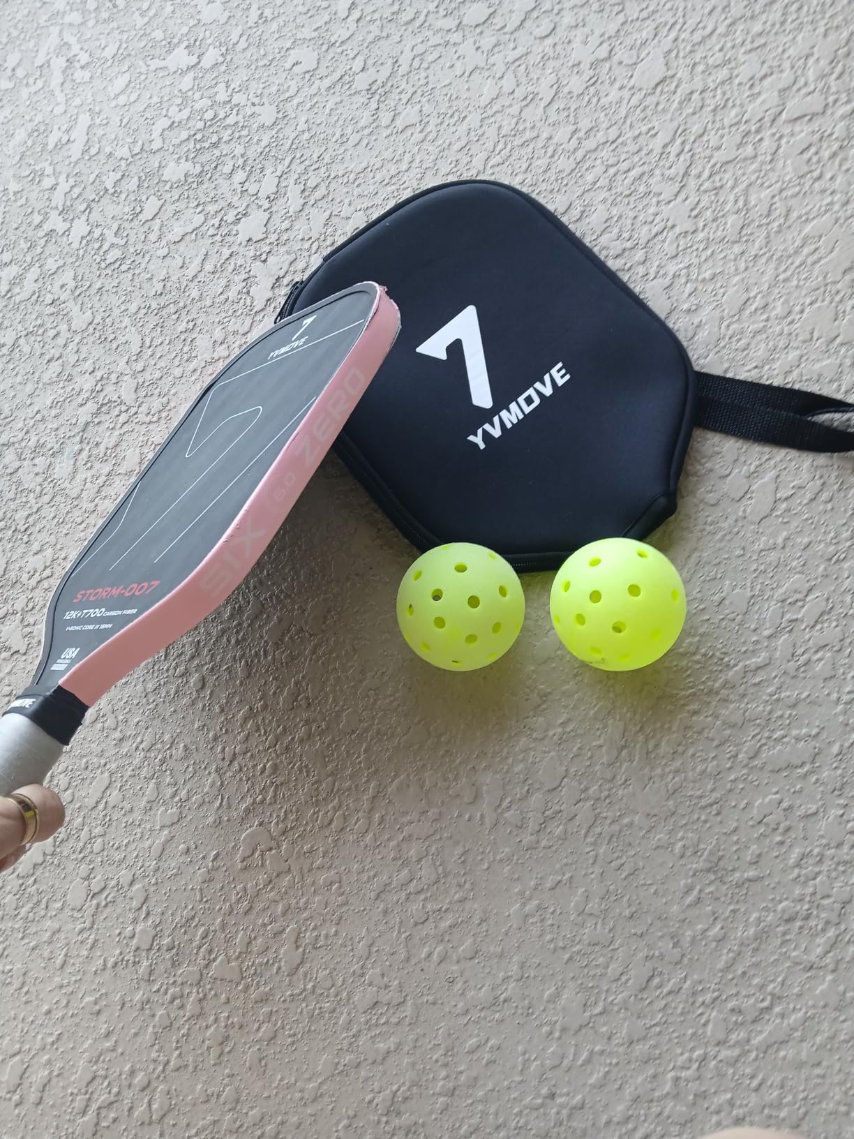 YVmove 16mm Kevlar T700 Carbon Fiber Pickleball Paddle, USAPA Approved | Raw Carbon Texture for Exceptional Spin Explosive Power & Consistent Shot Performance with Thermoformed Uni-body Construction customer photo 1