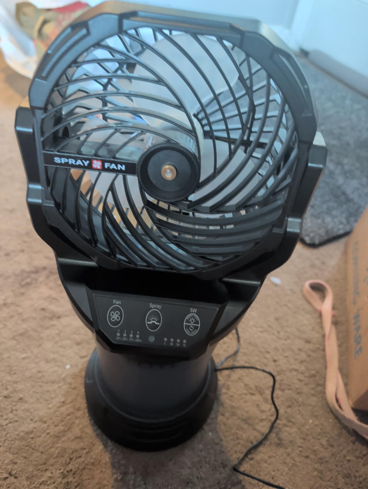 Misting Fans for Outside, Portable Mister Fan with 30000mAh Battery & Remote, 2L Tank & 4 Speeds Mist Modes, Extreme Heat Relief for Camping Patio Garden Backyard Tailgate Parties customer photo 1