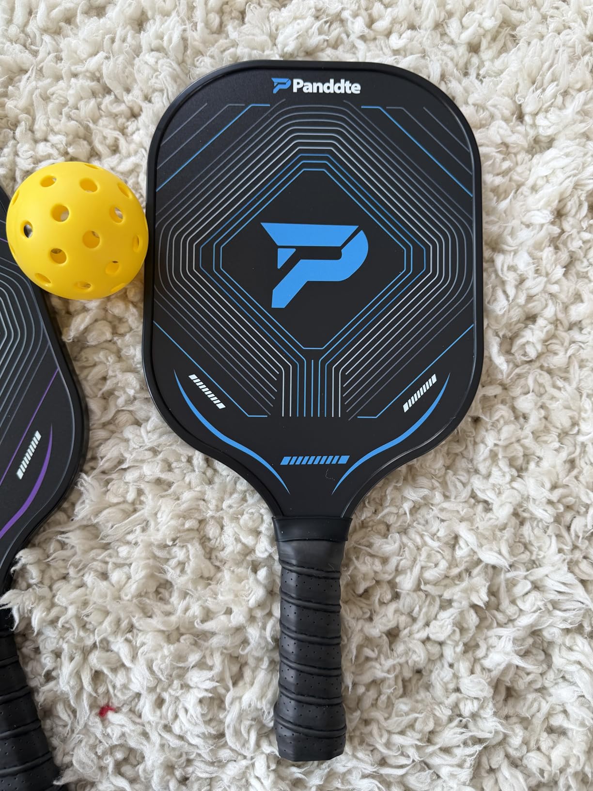 Pickleball Paddles, Lightweight Carbon Fiber Paddles Set of 4 | Family starter kit, indoor & outdoor pickleballs, carrying bag, extra overgrips, ready to play, beginners & intermediate customer photo 1