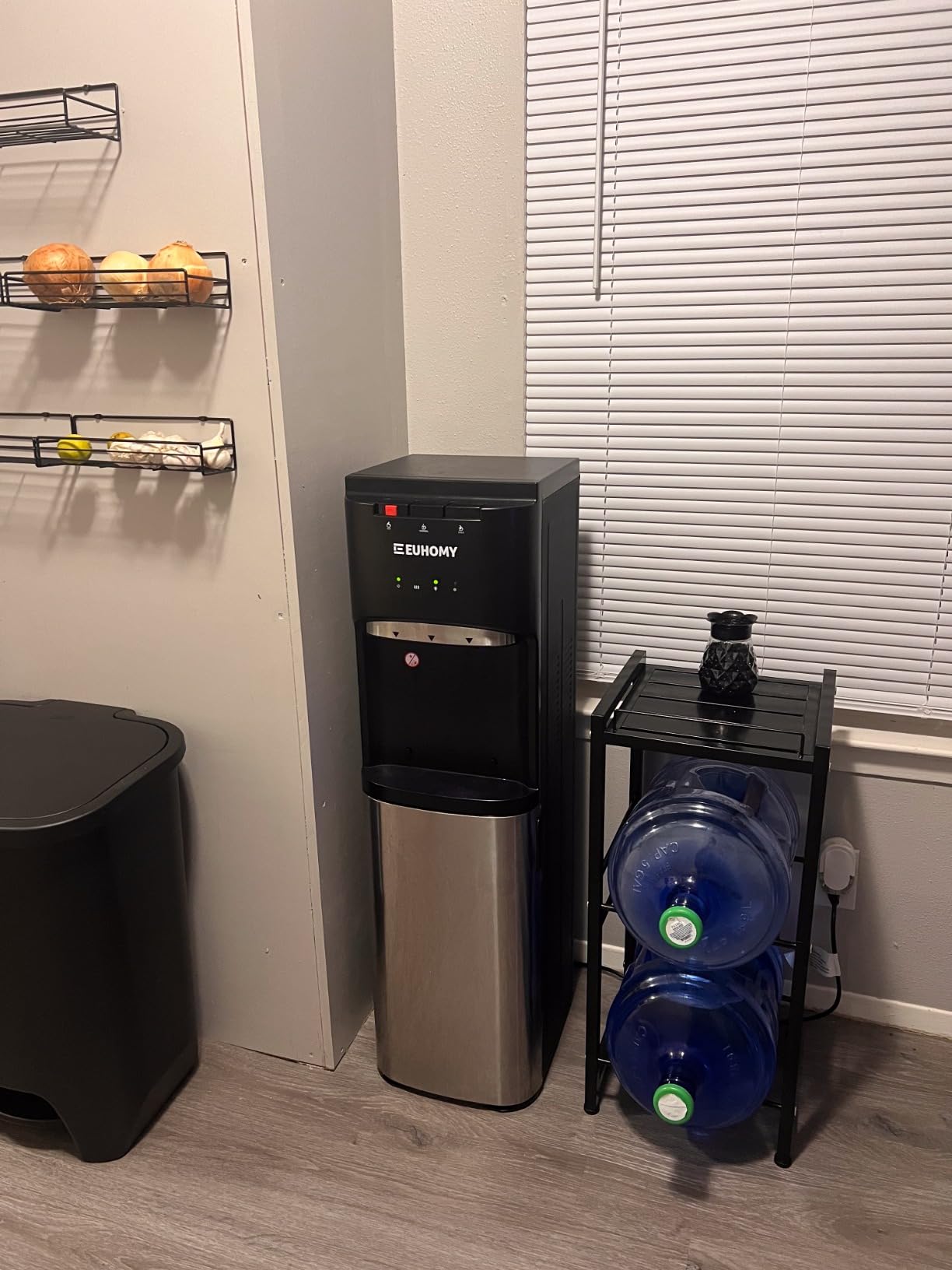 Euhomy Self-Cleaning Bottom-Loading Water Dispenser, Compatible with 5 Gallon Bottles - 3 Temperature Settings with Hot, Room & Cold Water Outlets, Childproof Lock, Night Light & LED Display, Black customer photo 2
