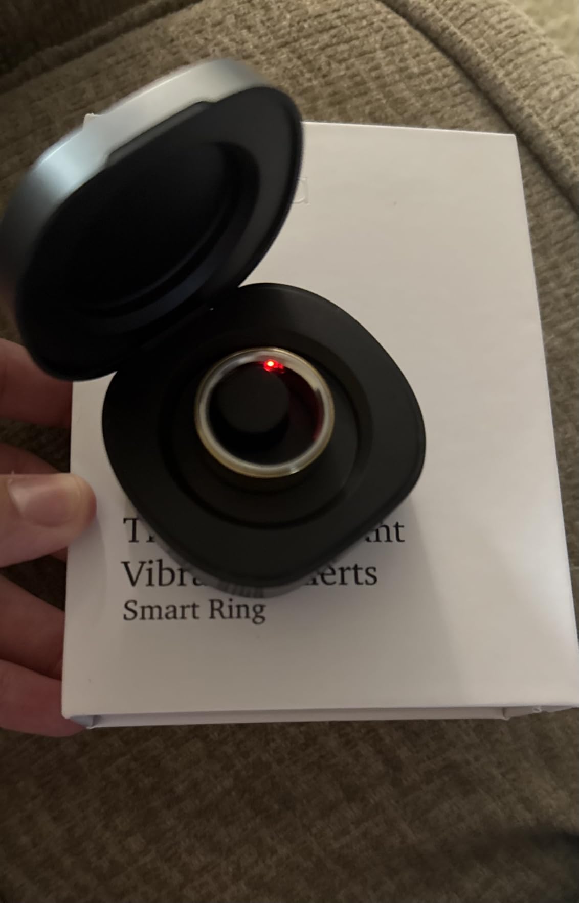 Smart Ring Health Tracker 5ATM Waterproof Sport Ring Exclusive Vibration Alerts Titanium Blood Oxygen/Sleep/Emotional Management Women Cycle Prediction Compatible with iOS/Android Frost Silver 6.5 customer photo 1