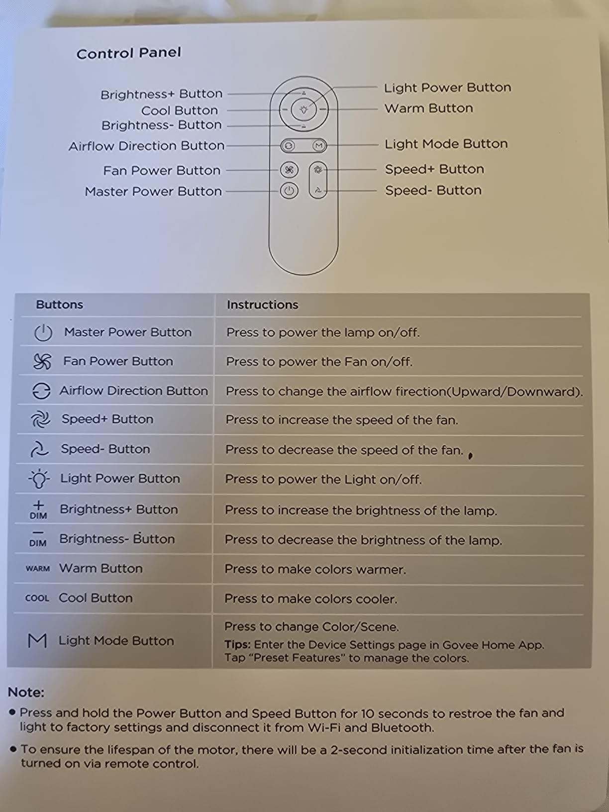 Govee Smart Ceiling Fan with Lights 52 inch Flush Mount - RGBIC, App Control, Reversible DC Motor customer photo 2