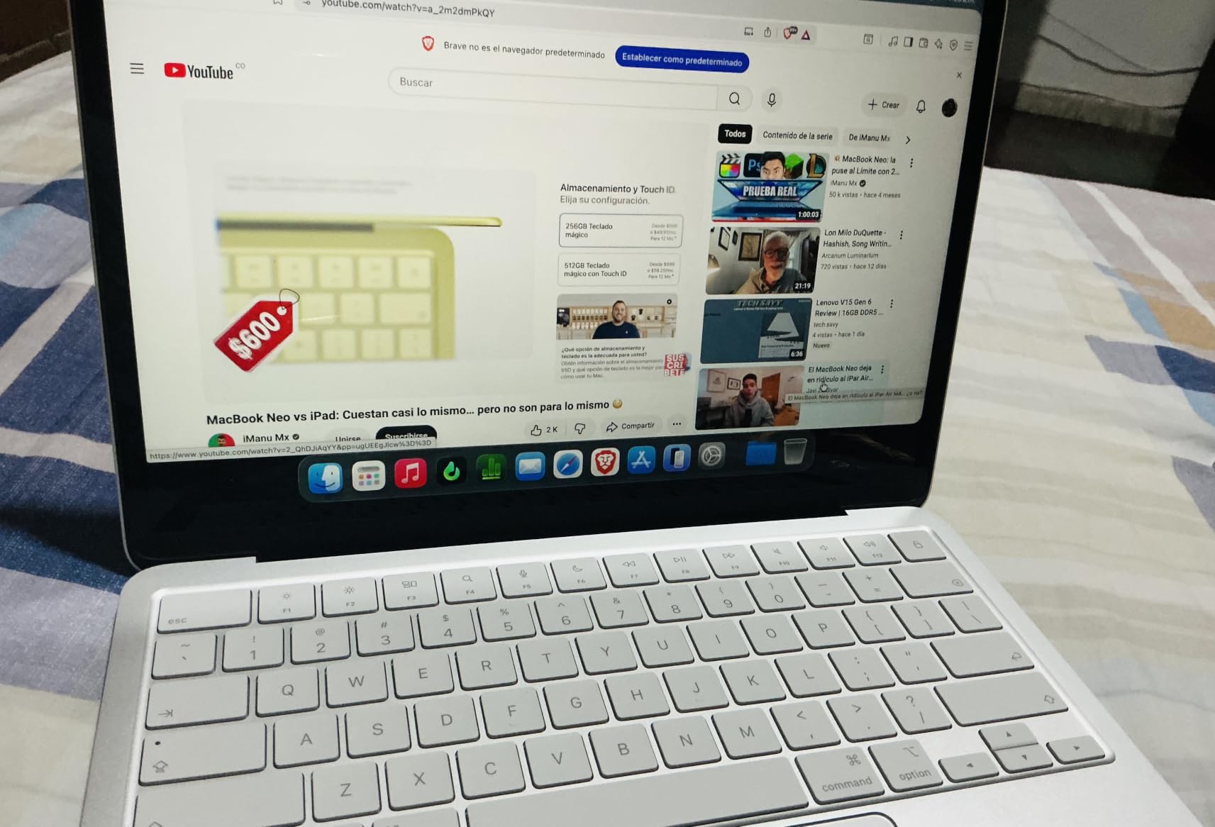 Apple 2026 MacBook Neo 13-inch Laptop with A18 Pro chip: Built for AI and Apple Intelligence, Liquid Retina Display, 8GB Unified Memory, 256GB SSD Storage, 1080p FaceTime HD Camera; Indigo customer photo 2