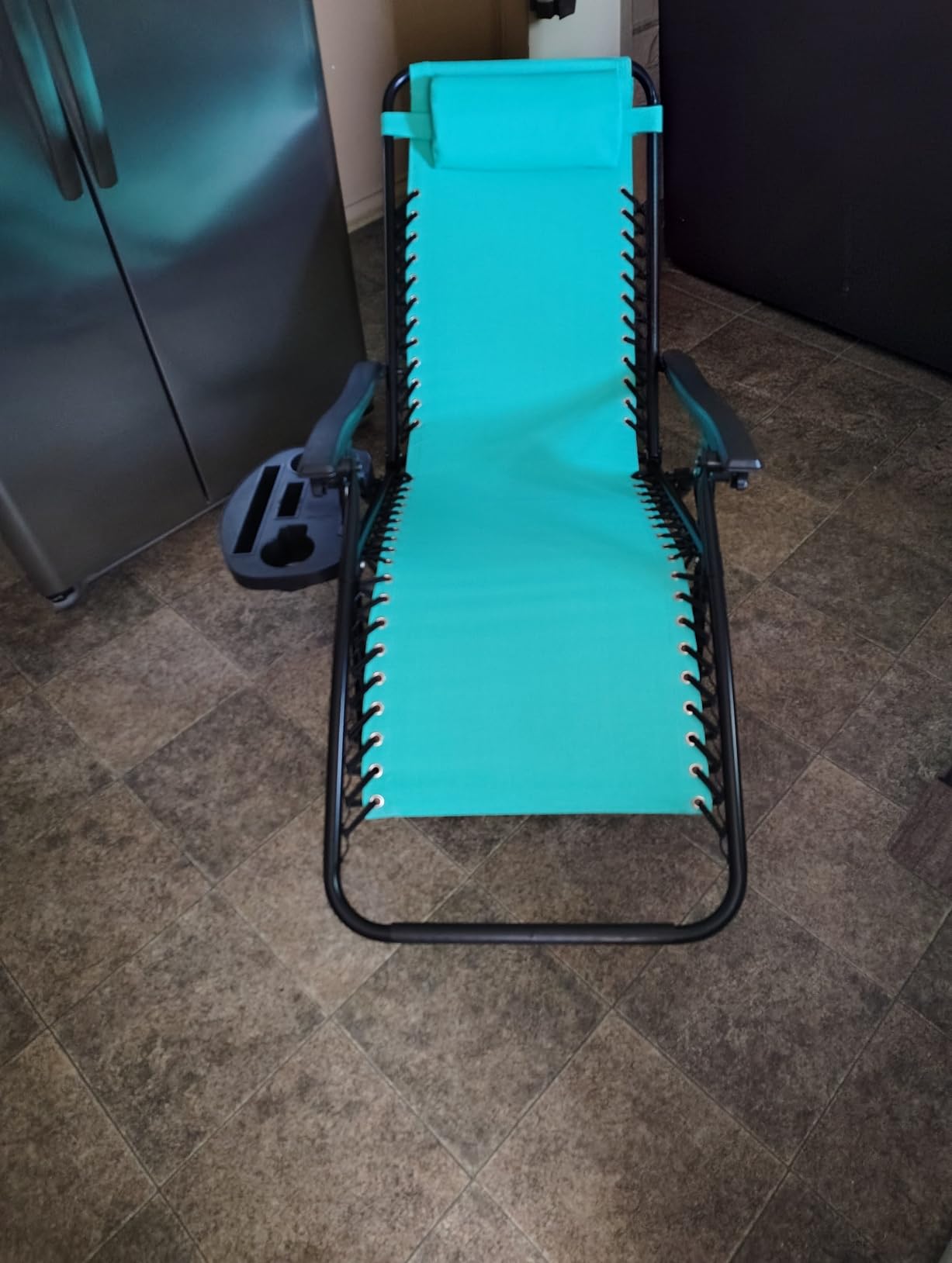 Best Choice Products Set of 2 Extra Wide Adjustable Steel Mesh Zero Gravity Lounge Chair Recliners w/Pillows and Cup Holder Trays - Forest Green customer photo 1