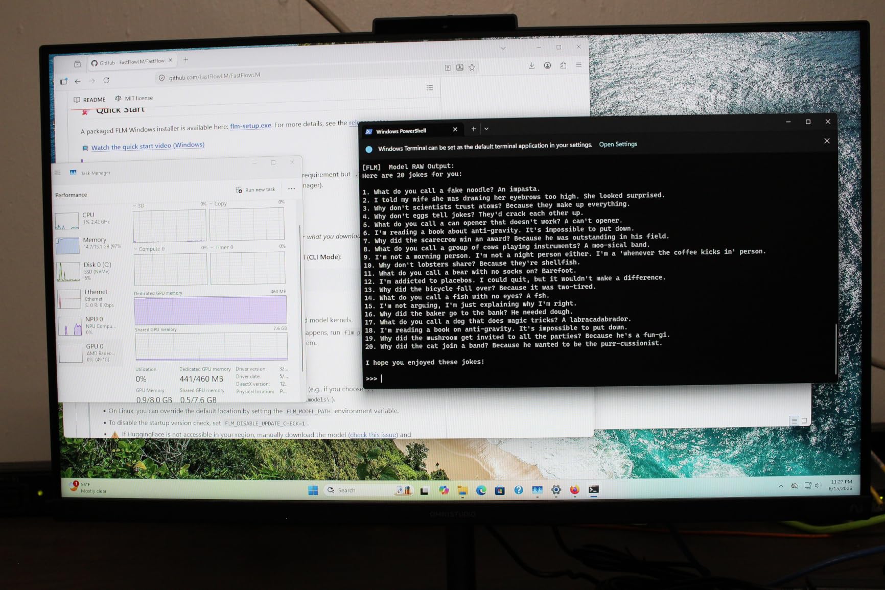 HP OmniStudio 27 inch All-in-One Desktop Next Gen AI PC, FHD Display, AMD Ryzen AI 7 445, 16 GB RAM, 512 GB SSD, AMD Radeon 840M Graphics, Windows 11 Home, Jet Black, 27-cw0102 (2026) customer photo 1