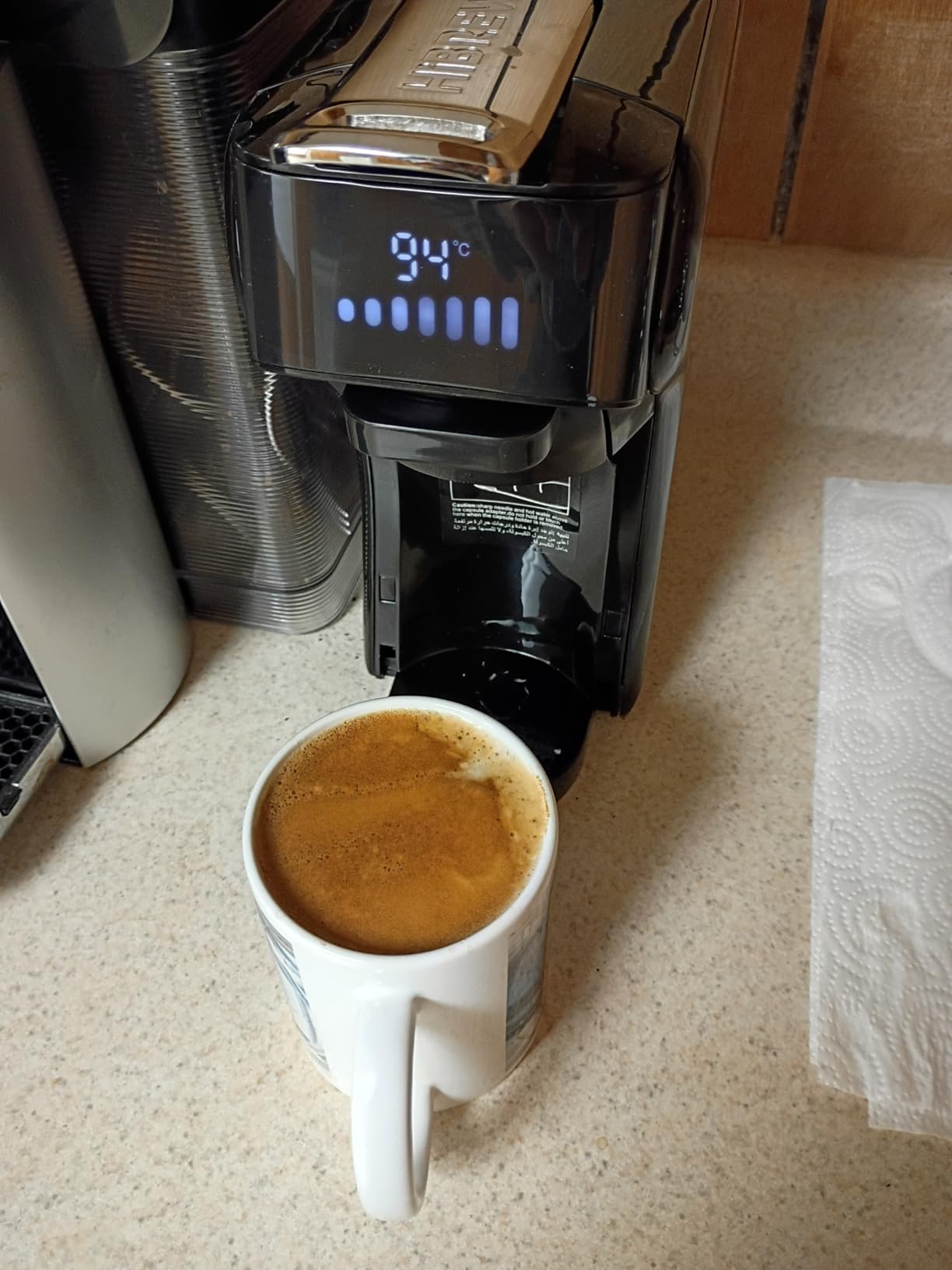 HIBREW H1B 6-in-1 Single Serve Pod Coffee Maker, 20 Bar Espresso Machine, Compatible with Kcup/NS/DG/Espresso Powder, One-Touch Hot Cold Brew customer photo 1
