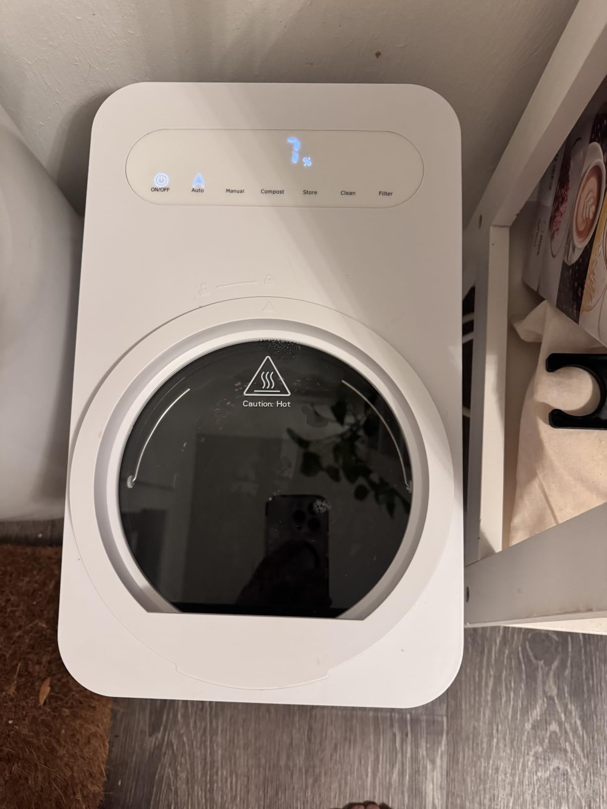 Odorless Electric Kitchen Composter 4.5L, Quiet ≤45dB for Home | Auto Clean, Large Carbon Filter Odor Control, Process Food Waste to Fertilizer in 4-8H, Countertop Mill Composter for Indoor customer photo 2