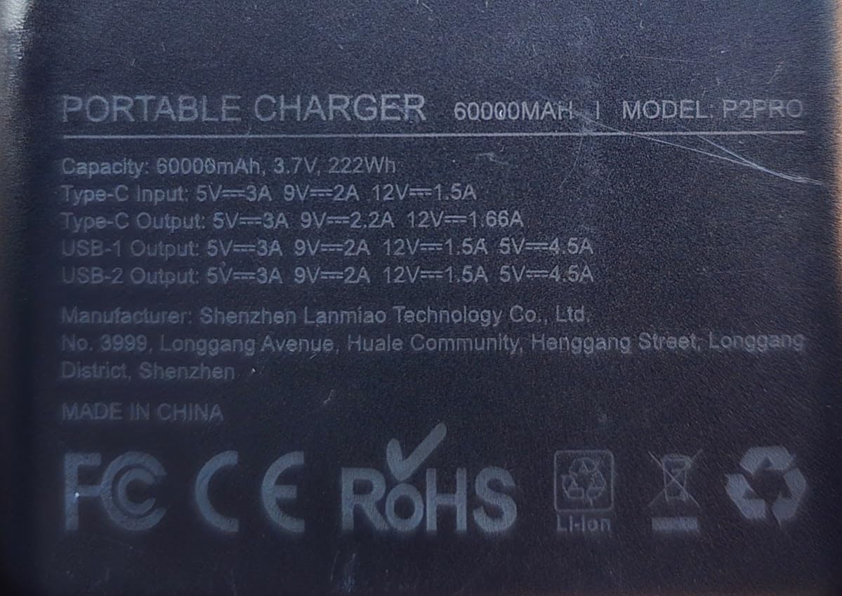 LILIO 60000mAh Portable Charger, 22.5W Fast Charging with 3 in 1 Cable | Charges 5 Devices, LED Display, Fits Camping, Road Trips, Hiking, Emergencies, for iPhone 17-12/Samsung/Android/iPad customer photo 2