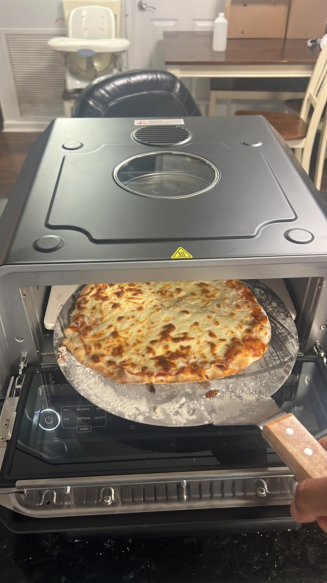 13-in-1 Countertop Pizza Oven, 90-Second 12 Inch Pizza, up to 850°F, 6 Presets & 6 Bake Modes, PID Control, Expert Mode Makes 5 in 30 Min for Home Pizzeria, Top Window & On-Demand Light, Silver | 850°F Electric Pizza Oven, 90-Second 12-Inch Neapolitan Crust, 6 Presets & 6 Bake Modes, PID System, On-Demand Light, Silver customer photo 1