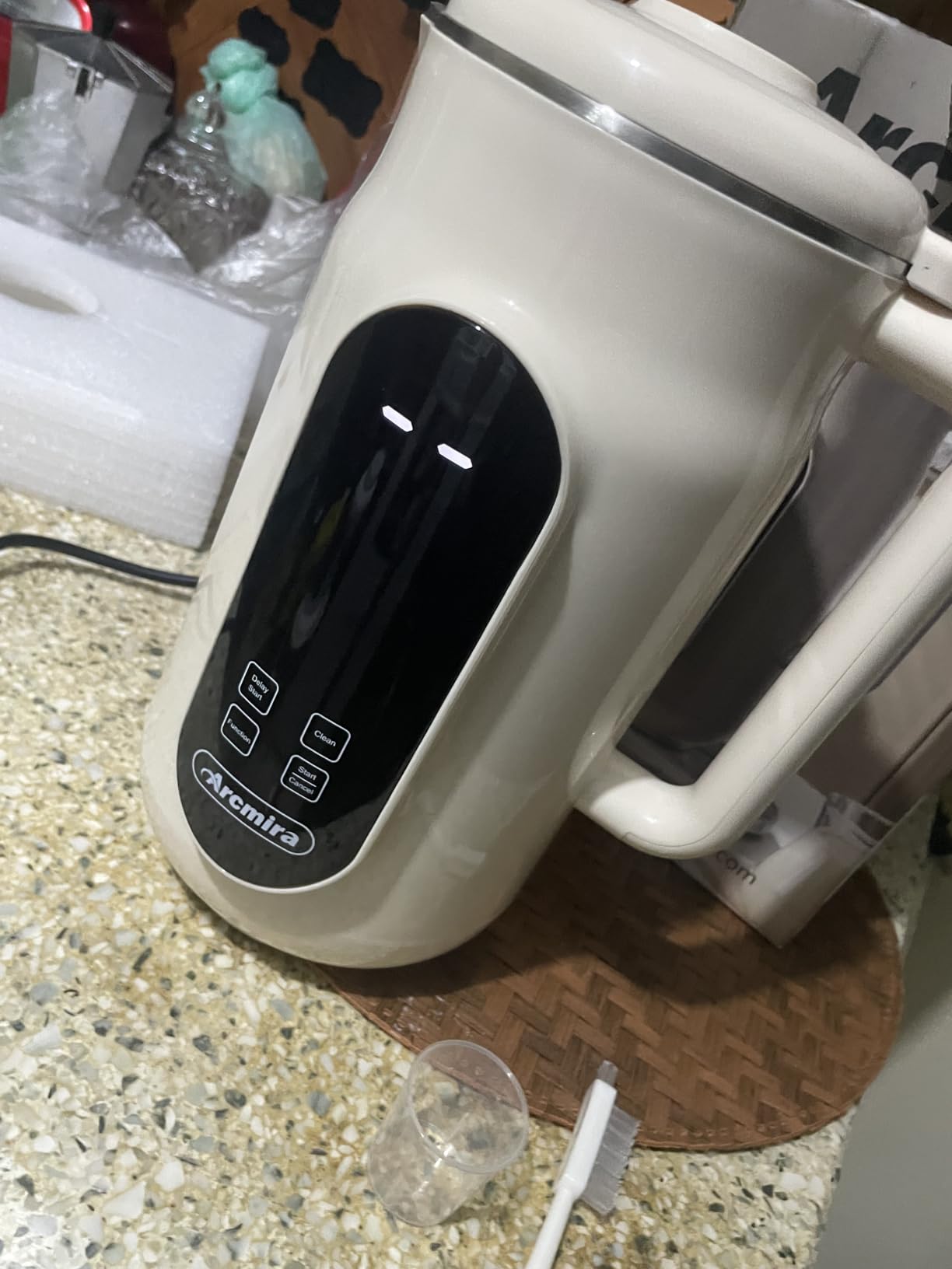Arcmira 10 in 1 Nut Milk Maker Machine, 42oz Soy Milk Maker with LED Panel | 10 Blade/Delay Start/Keep Warm/Self Clean for Homemade Almond, Soy, Oat, Juice, Plant-Based & Dairy Free Beverages for family customer photo 1