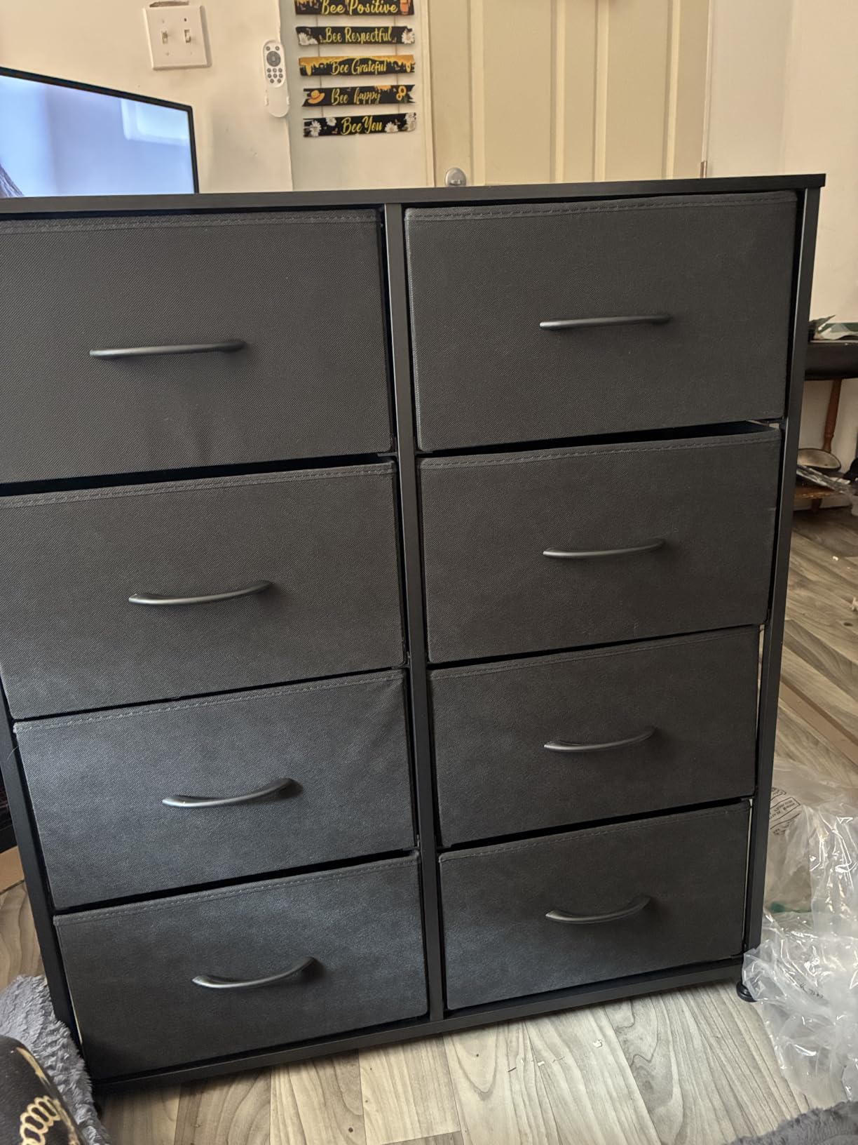 Sweetcrispy 8 Drawer Black Dresser for Bedroom Tall, Organizer Storage customer photo 2