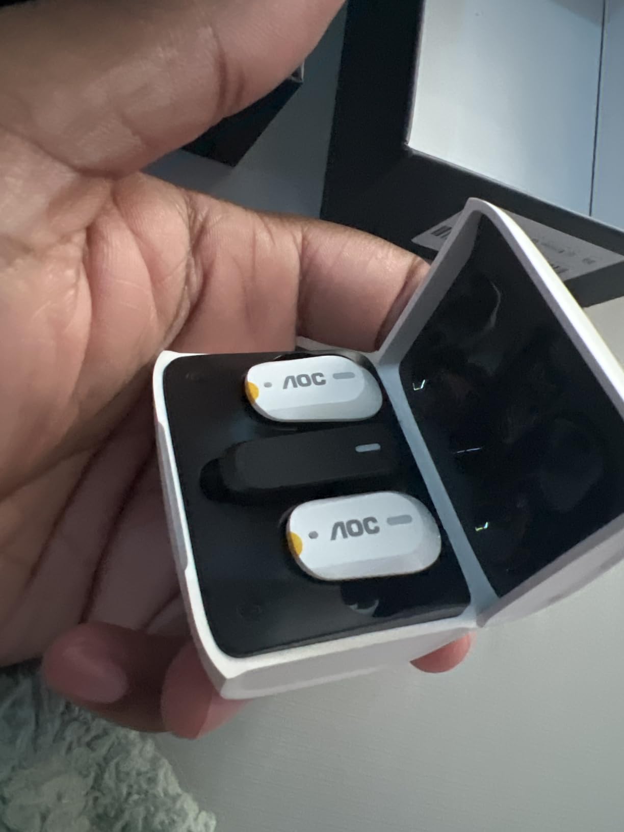AOC ACT3512 Wireless Gaming Earbuds for PS5 PC Switch, 2.4GHz USB-C Dongle & Bluetooth 5.3 Headphones, 20ms Ultra-Low Latency, Noise Cancelling Mic, 32H Playtime in-Ear Gaming Headset customer photo 1