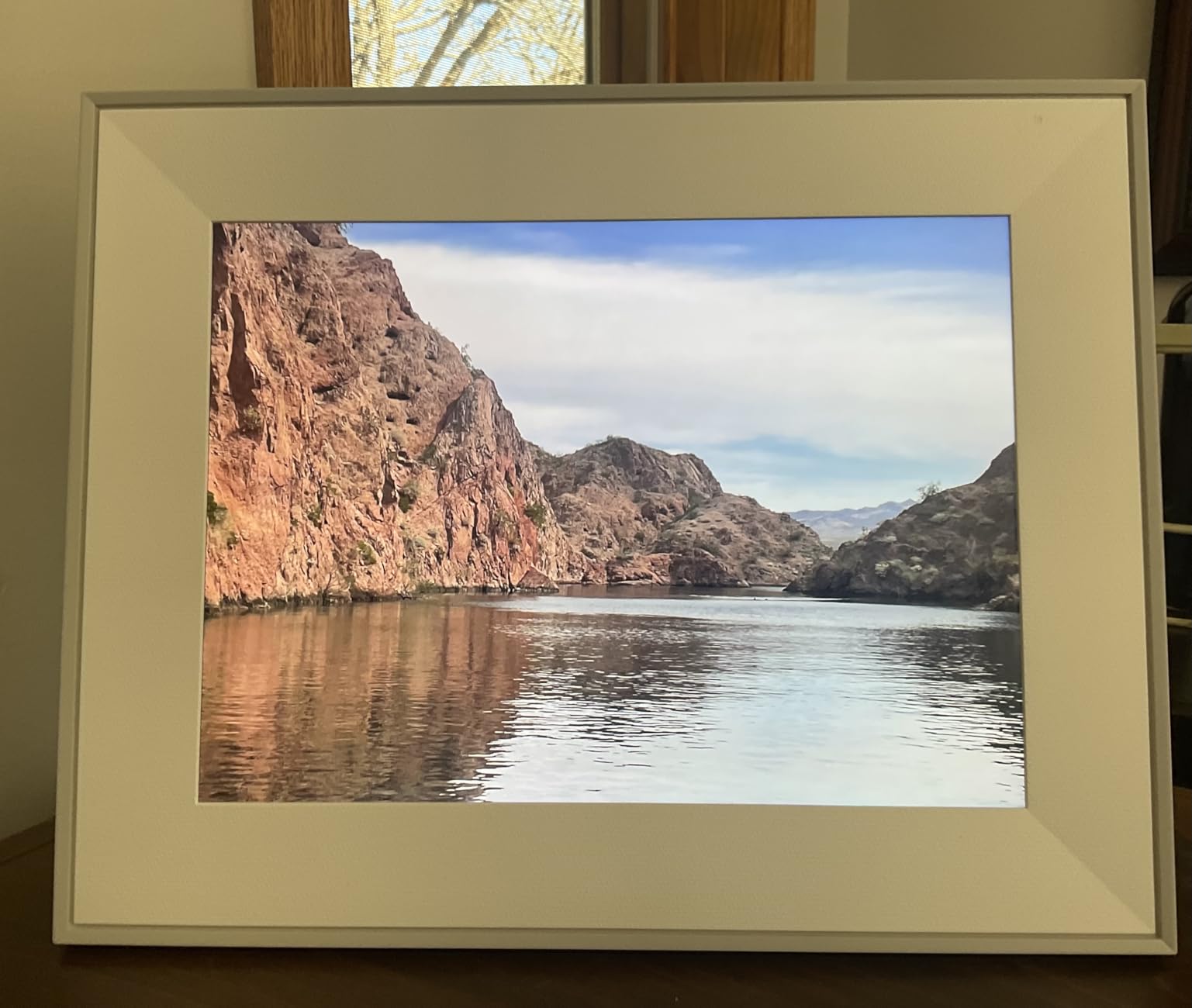 Aura HD Digital Picture Frame | Walden: The Largest Wall Hanging Frame | Wirecutter's best digital frame, no subscription, free unlimited photos and video, 1-minute set up, gift-ready, high-res customer photo 1