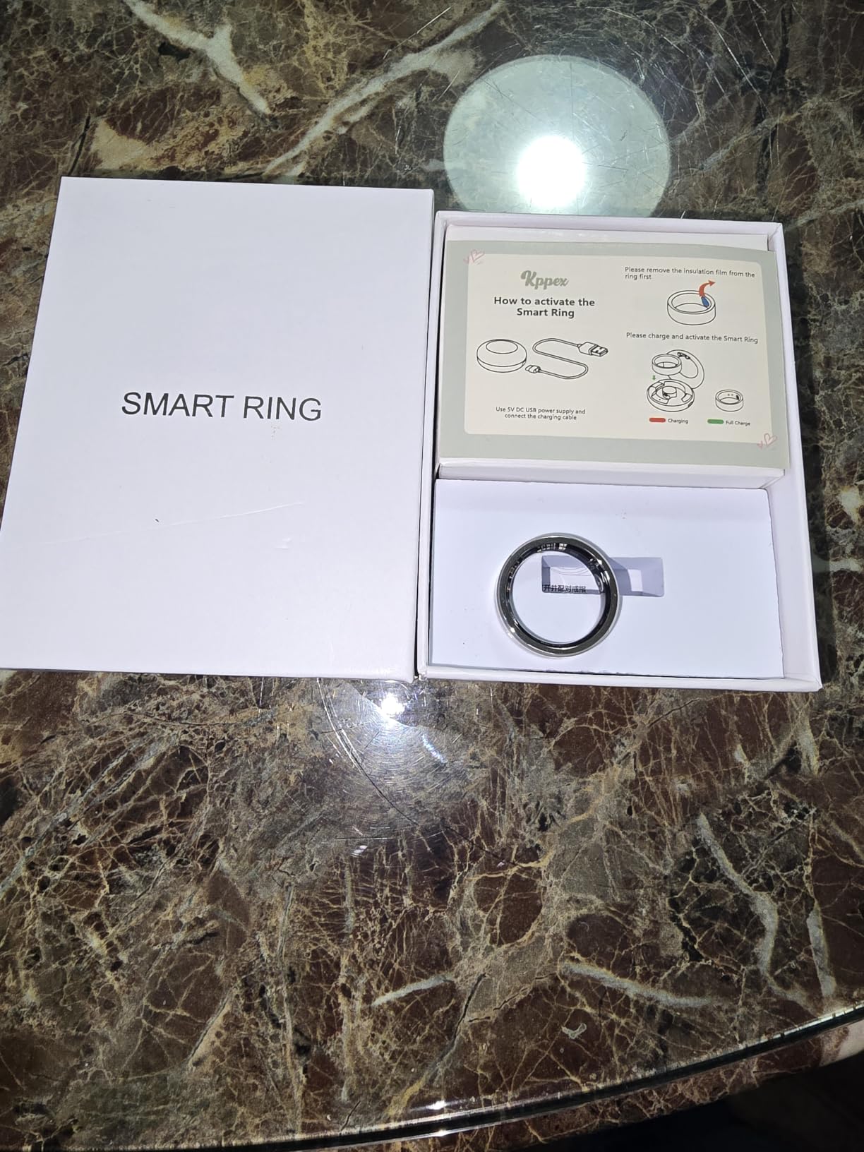 KppeX-X1 Smart Health Ring, Heart Rate-Nighttime Sleep monitoring-5ATM Waterproof Exercise Recording Fitness Tracker-No Subscription Fee Multi-Size customer photo 2