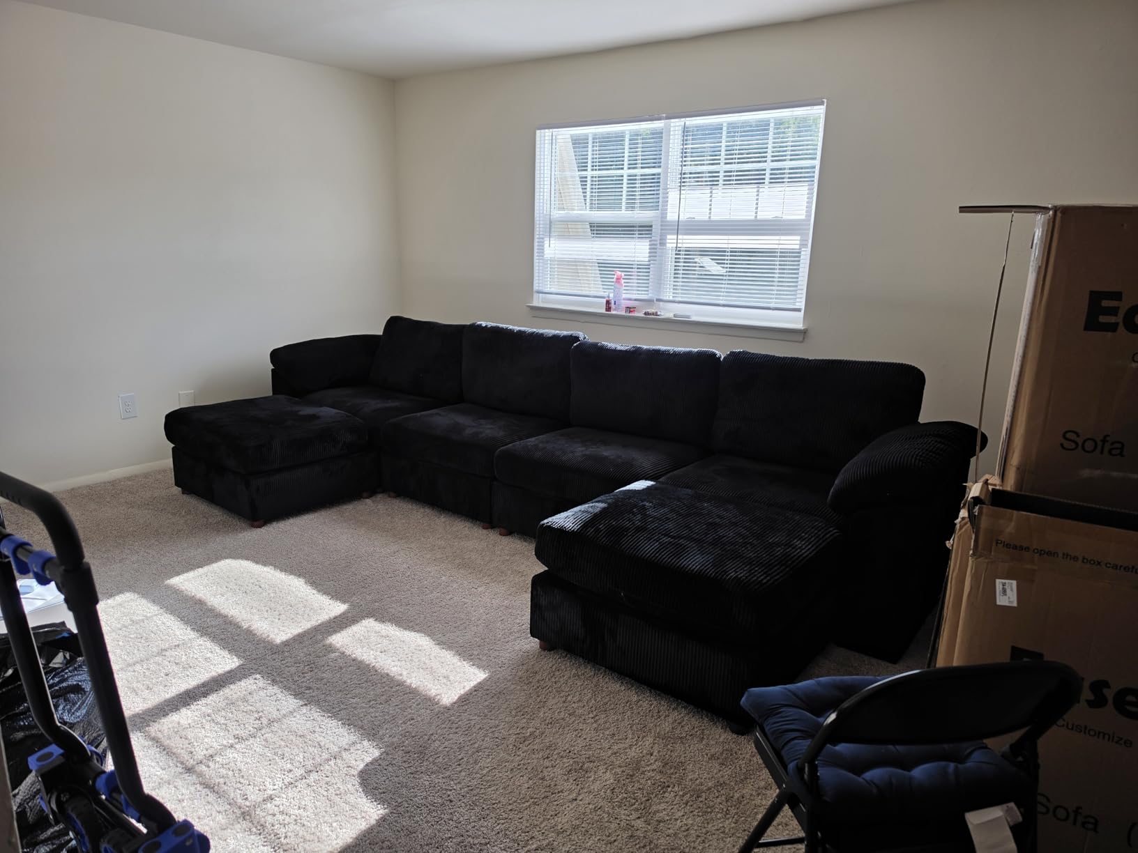 EASE MOOSE Sectional Modular Sofa, Oversized L Shape Sectional Couch Wide Deep seat Sectional Sofa, Comfortable White Modular Sofa customer photo 2