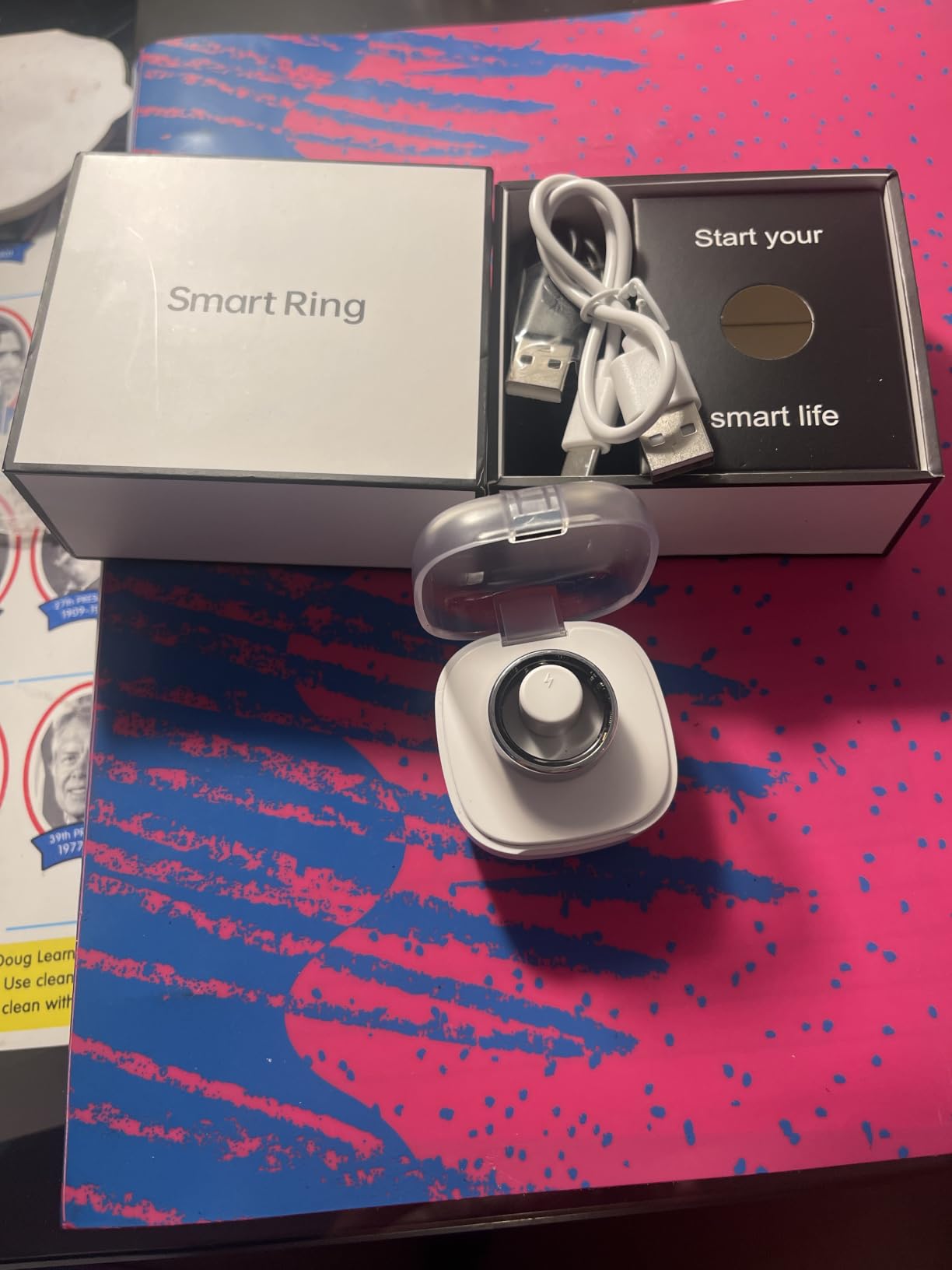 New Smart Ring Health Tracker for Women & Men, Sleep Exercise Health Monitoring, Daily Tracking, iOS/Android Compatible, IP68 Waterproof, No Subscription Required, 5-Day Battery Life (Silver, 7) customer photo 1