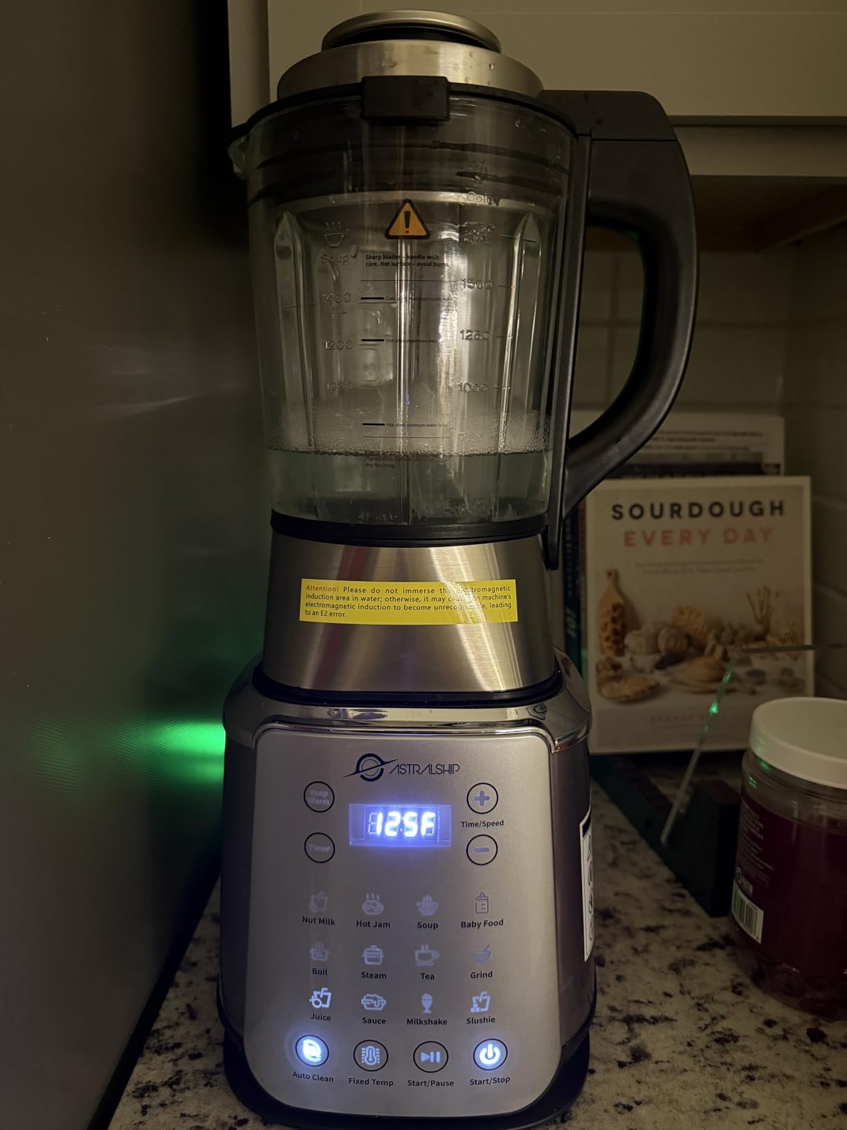 ASTRALSHIP 1500W Professional Glass Blender for Kitchen, Countertop High-Speed Smoothie Maker & Heating Nut Milk Machine - 14 Presets, 9 Speeds, BPA-Free Glass Jar for Hot Soups, Slushie customer photo 2