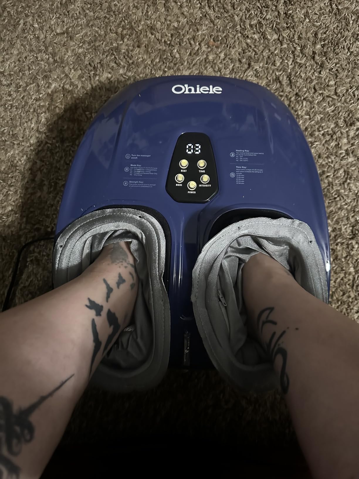 Shiatsu Foot Massager with Heat and Remote Control for Plantar Fasciitis | Deep Kneading, 4 Modes 5 Levels, Auto Shut-Off, Fits to Size 13, Gifts for Women Men Mom Dad(Purple) customer photo 1
