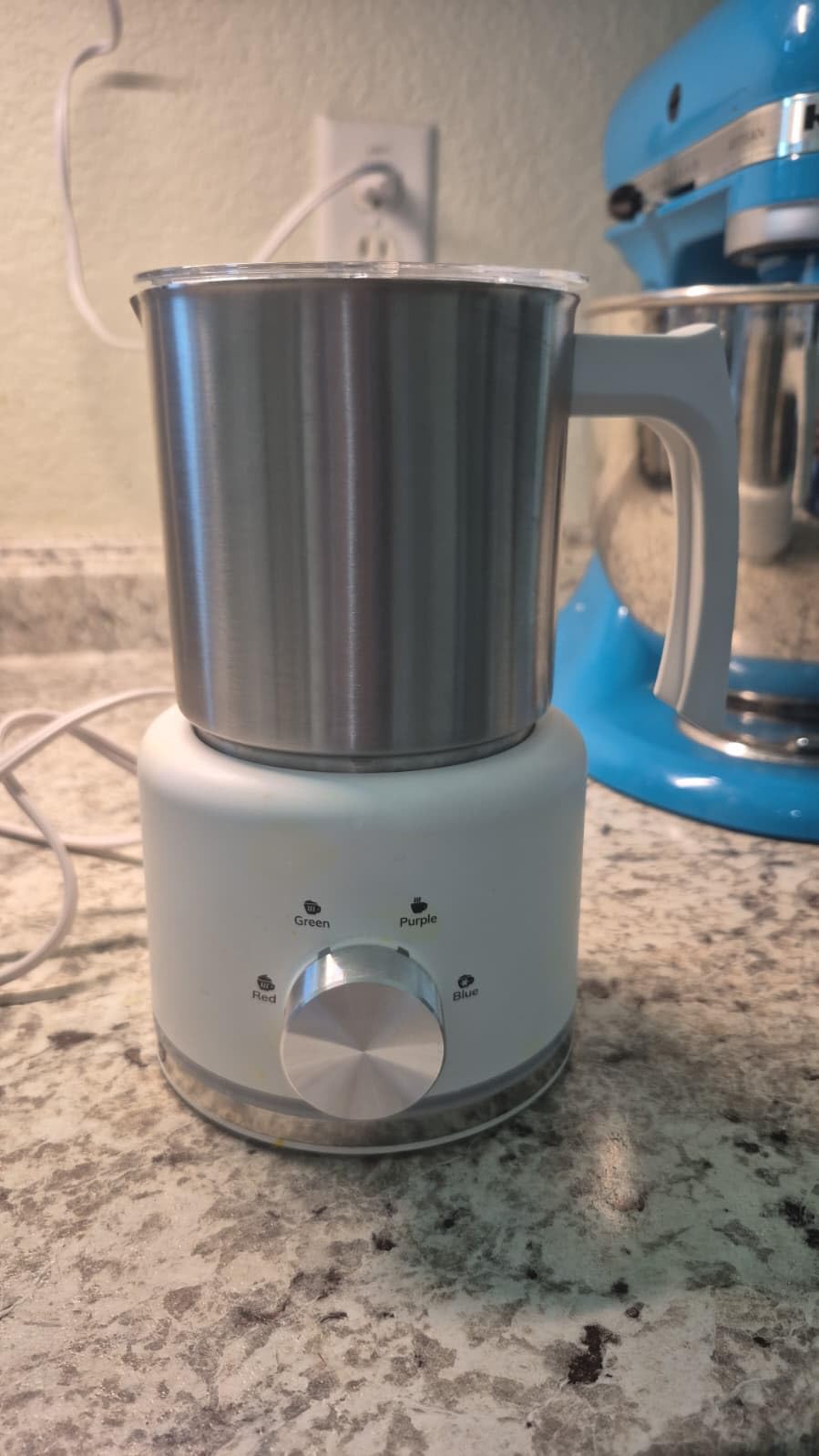 Milk Frother and Steamer, 6 in 1 Milk Steamer and Milk Warmer, 17oz Auto Shut Off Electric Frother with Touch Screen, Hot/Cold Foam Maker for Coffee, Latte, Cappuccino, Hot Chocolate, White customer photo 1