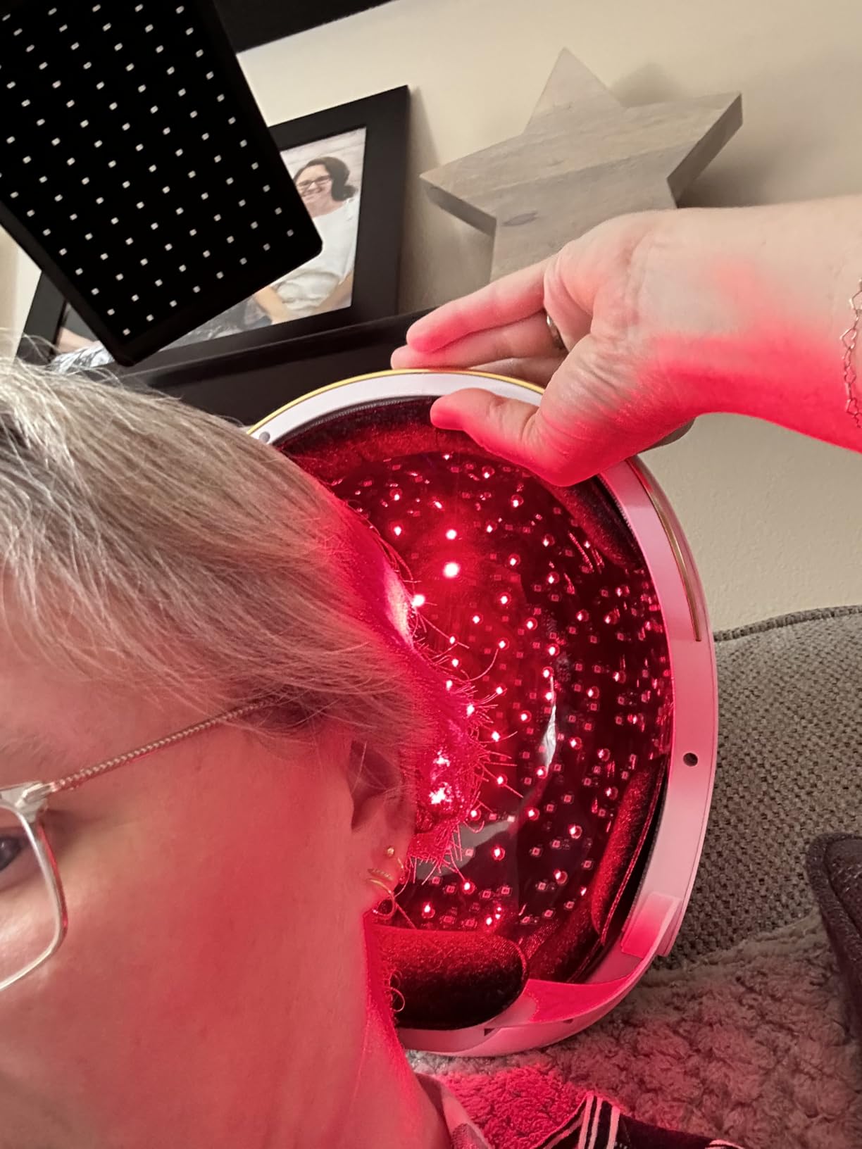 Hair Growth System: Red Light Therapy Laser Cap - FDA Cleared LLLT Device for Home Use, Hands-Free Portable Design customer photo 1