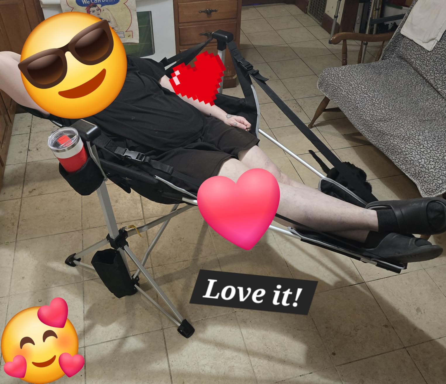 TIMBER RIDGE Hammock Camping Chair, Oversized Swinging Chair, 400lbs Load | Portable Folding Rocking Camping Chair with Adjustable Back & Seat Height for Outdoor Lawn, Backyard and Patio customer photo 1