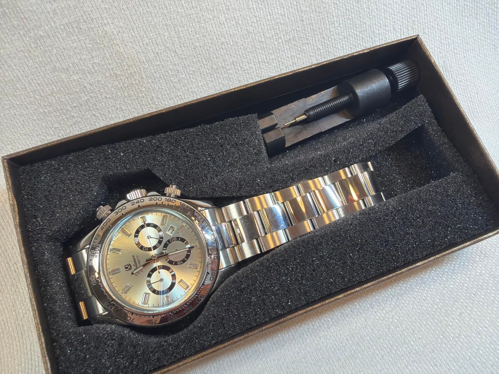 Pagani Design Automatic Mechanical Watch for Men, Stainless Steel Wristwatch with Calendar&24H&Week&Mouth, Mineral Glass, Waterproof Business Dress Watch customer photo 1