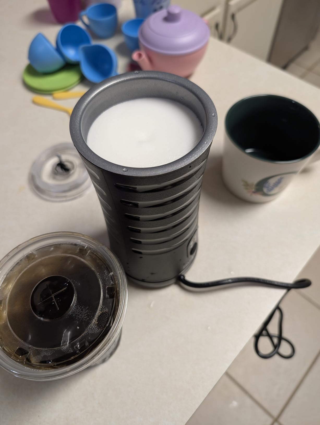 Milk Frother, Paris Rhone 4-in-1 Milk Frother and Steamer, Ergonomic Stylish Design, Hot & Cold Milk Steamer with Temperature Control, Auto Shut-Off Frother for Coffee, Latte, Cappuccino, Macchiato customer photo 1