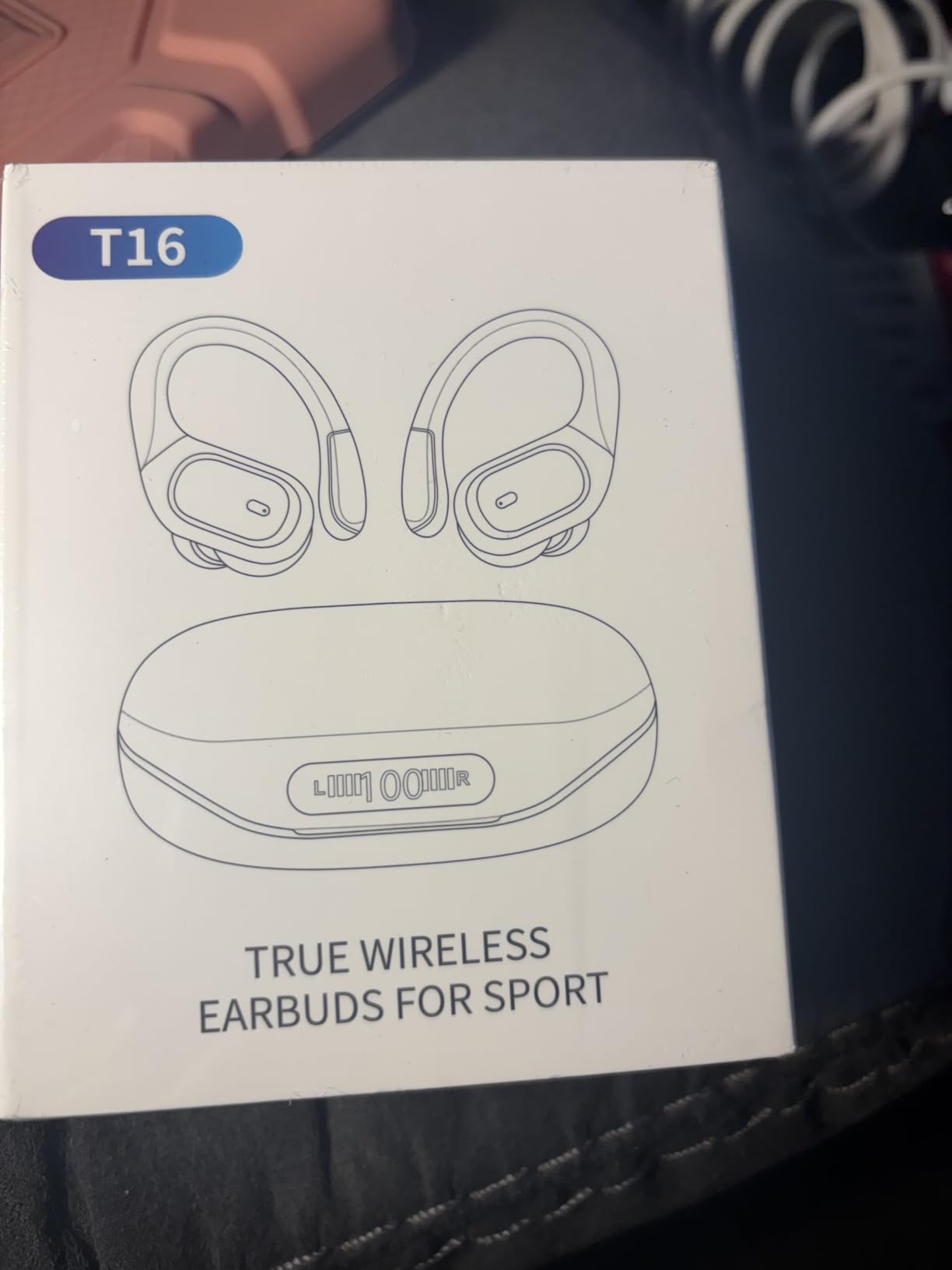 HAOYUYAN Wireless Earbuds, Sports Bluetooth Headphones, 80Hrs Playtime Ear Buds with LED Power Display, Noise Canceling Headset, IPX7 Waterproof Earphones for Workout/Running（Black） customer photo 2