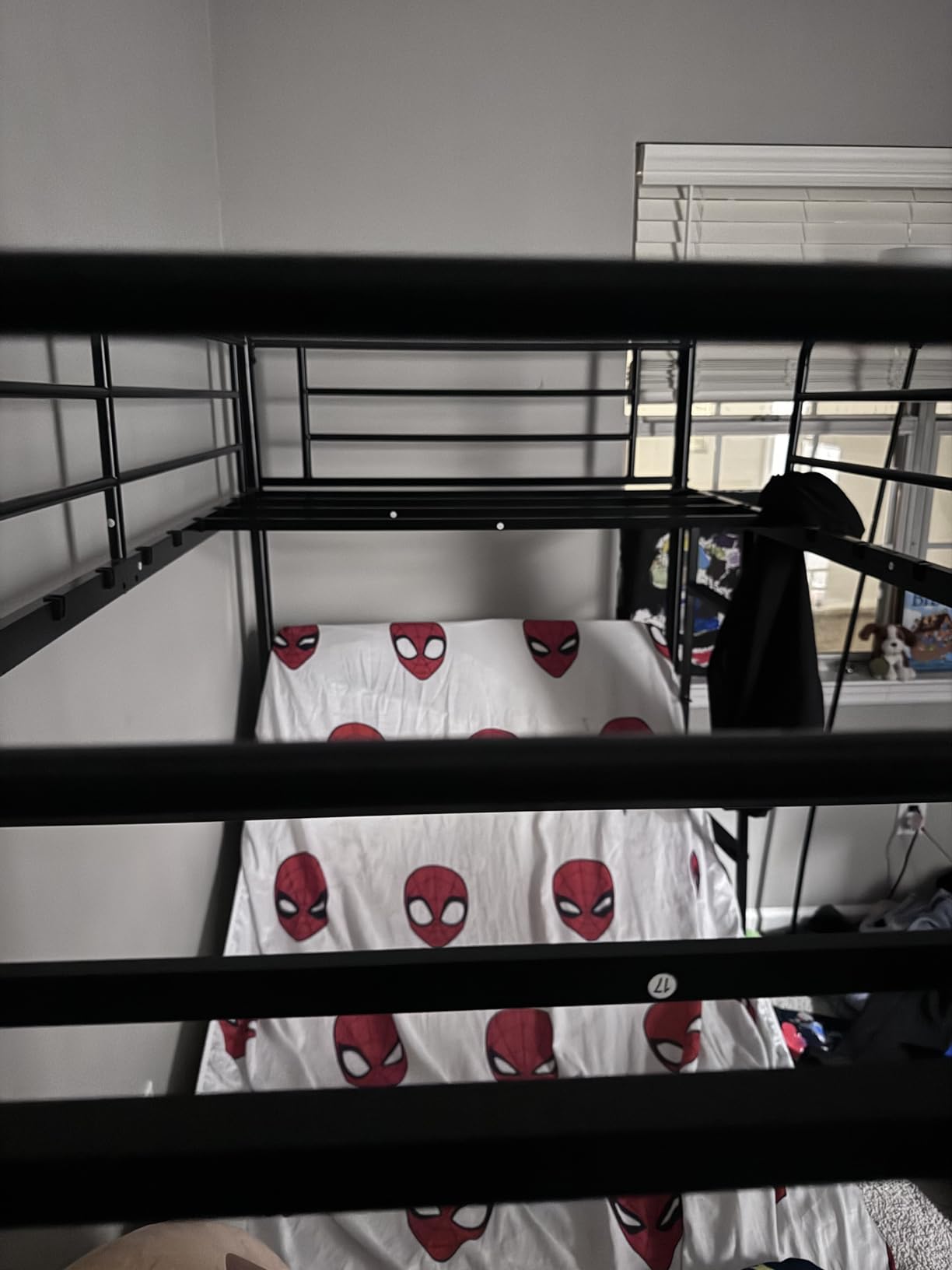 Bonnlo Metal Triple Bunk Bed with Stairs, Twin Over Twin Over Twin Bunk Beds for Kids, Teens and Adults, 3 People Bed, No Box Spring Needed, Black customer photo 1