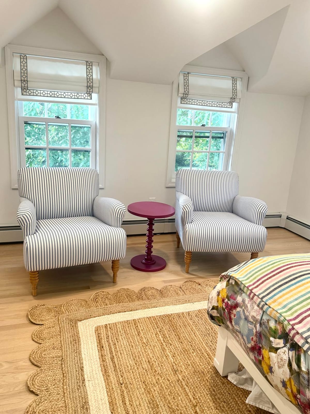 Bamboo Roman Shades, Cordless Natural Woven Wood Lined Blinds for Windows customer photo 1