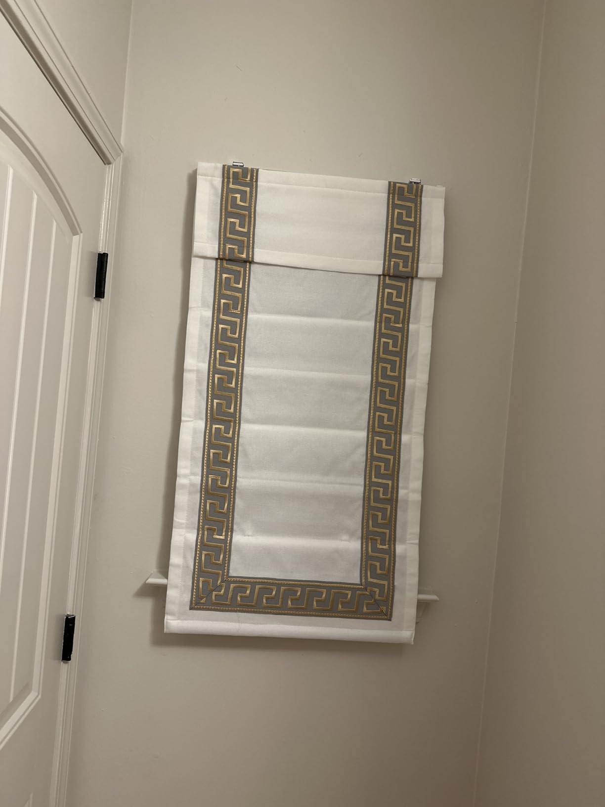 Bamboo Roman Shades, Cordless Natural Woven Wood Lined Blinds for Windows customer photo 2
