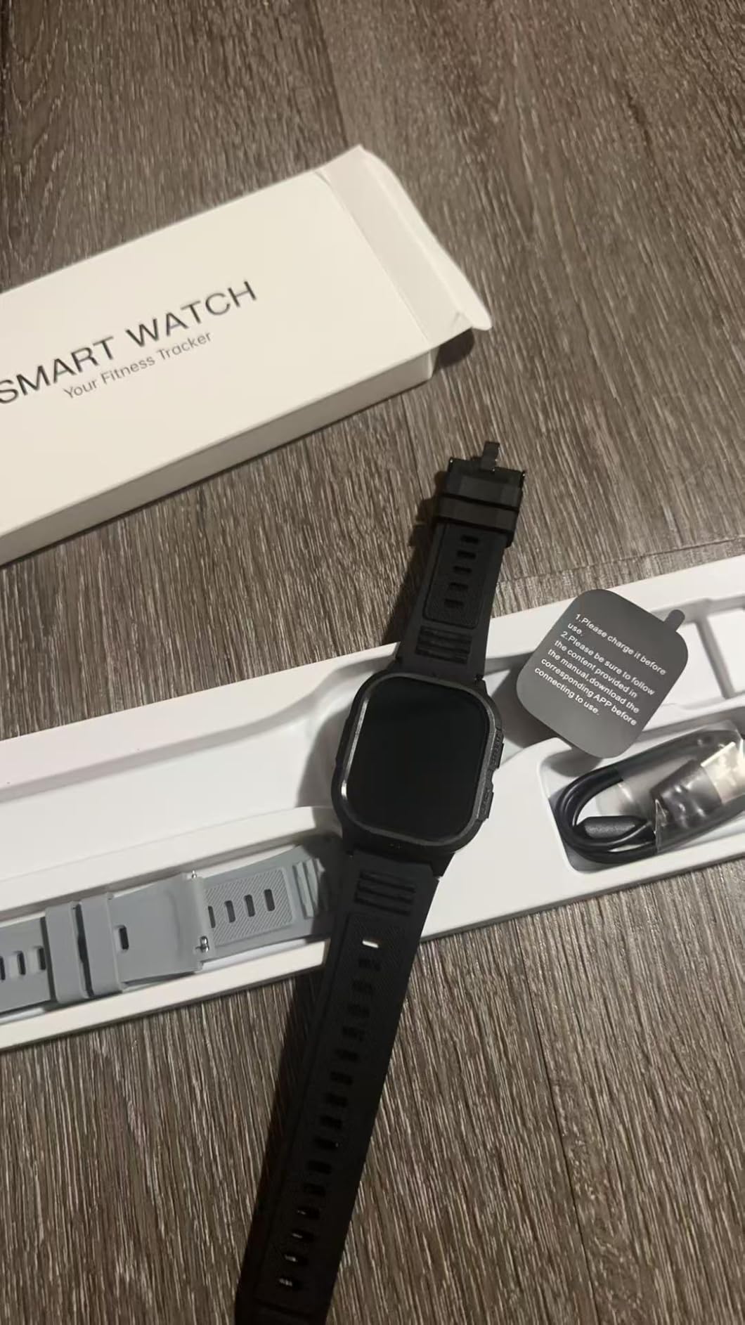 Smart Watch for Men Fitness Tracker: Make/Answer Call Military Smart Watches for Men Digital Watches Heart Rate Monitor Waterproof Running Smartwatch Android Phones iPhone Samsung Compatible 2 Bands customer photo 2