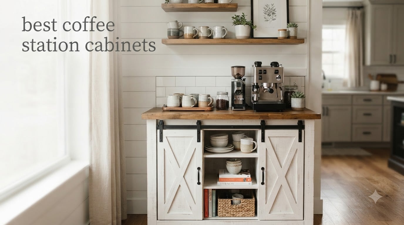 best coffee station cabinets
